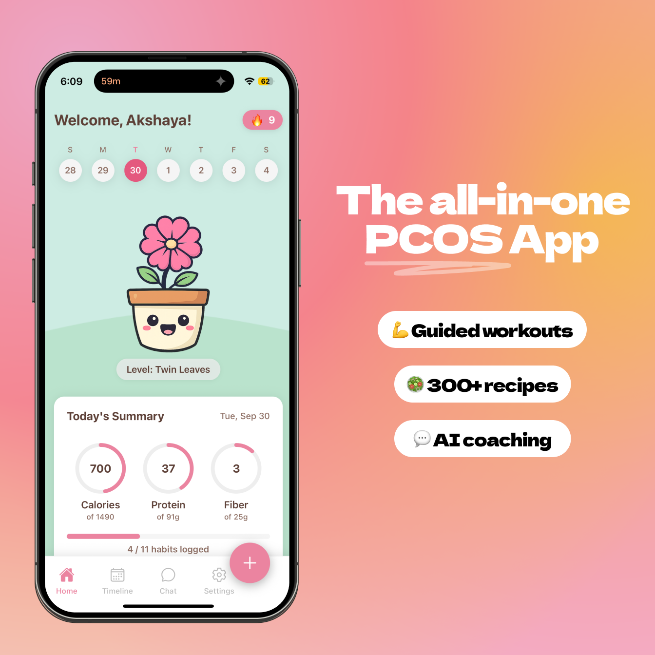 PCOS Polly Facebook ad: PCOS Polly: #1 PCOS tracker app