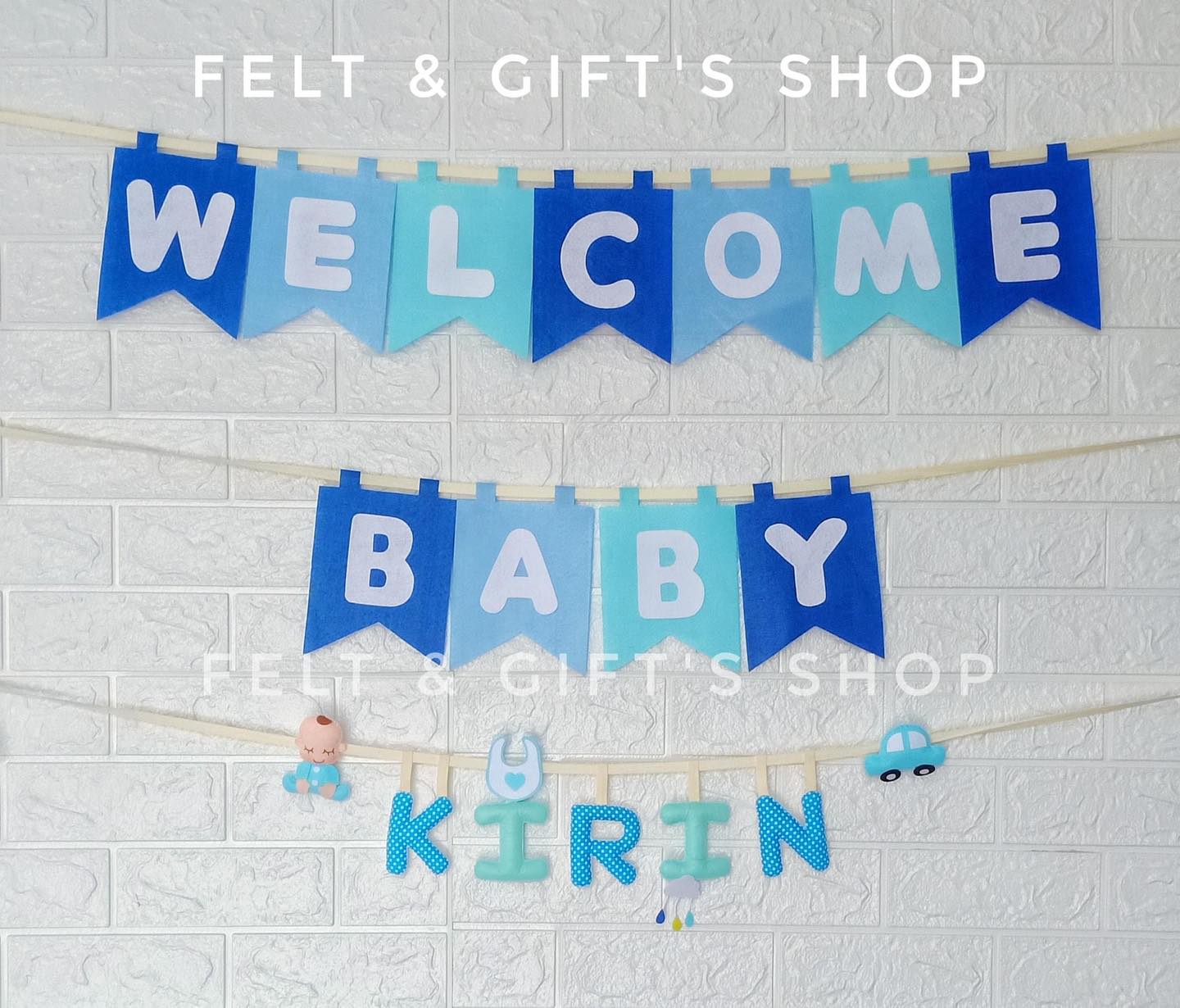 Say Hi Baby Banner ป้ายชื่ออักษร ธง Welcome Facebook ad: ป้ายชื่อลูก ภาษาไทย - ภาษาอังกฤษ