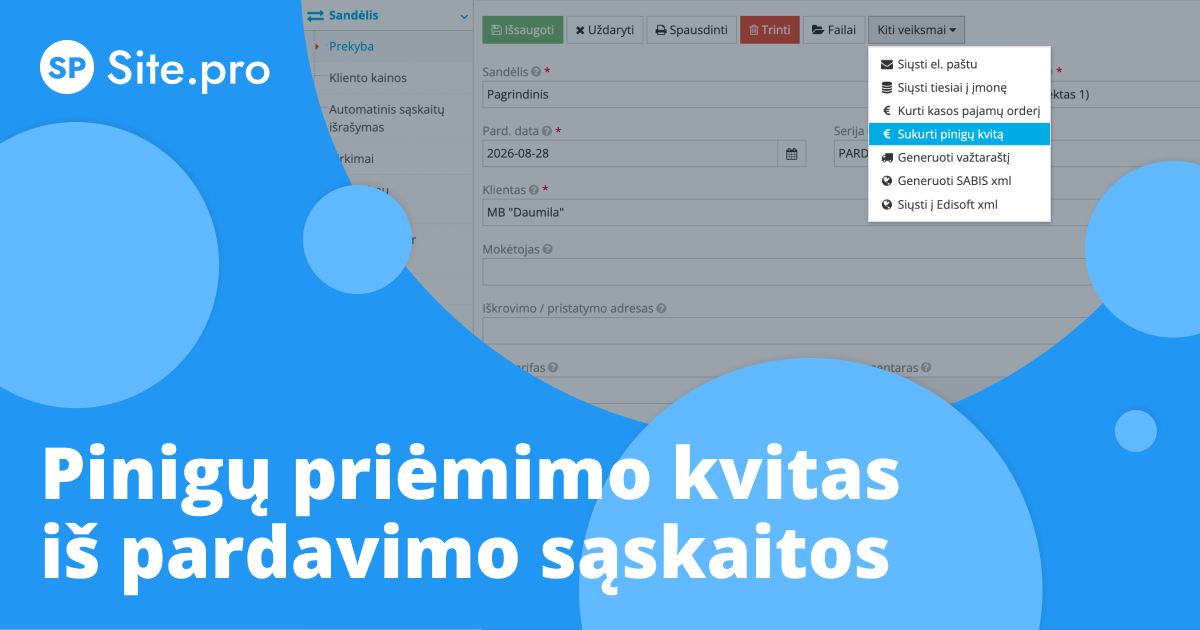 Site.pro - Apskaitos programa ir ERP Facebook ad