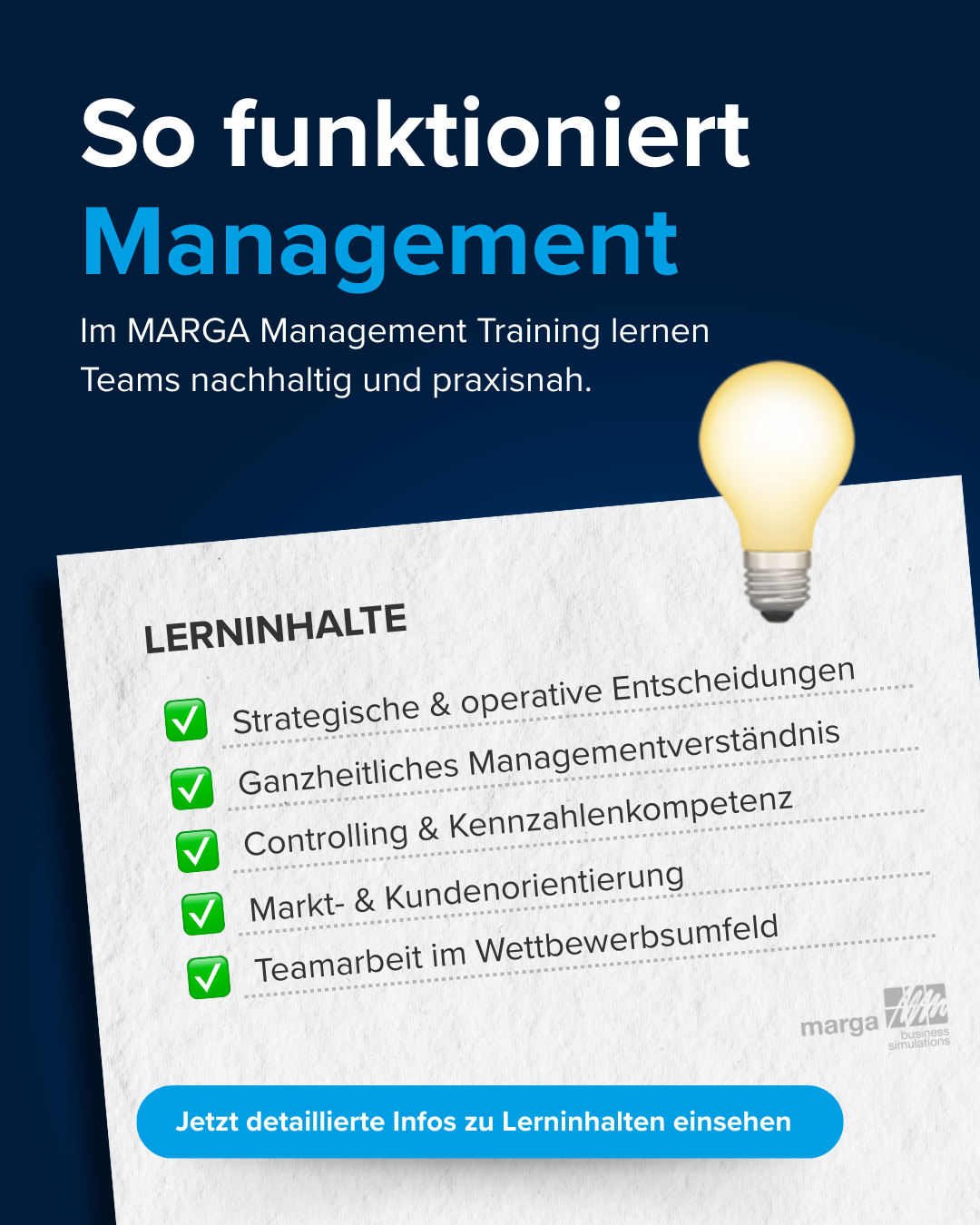 MARGA Business Simulations GmbH Facebook ad from Jan 30, 2026