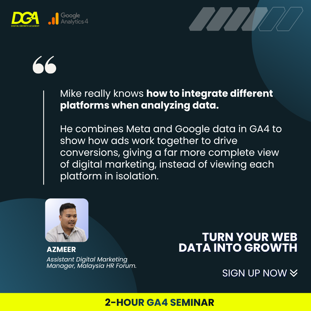 Digital Growth Academy Facebook ad: Join our Google Analytics Seminar