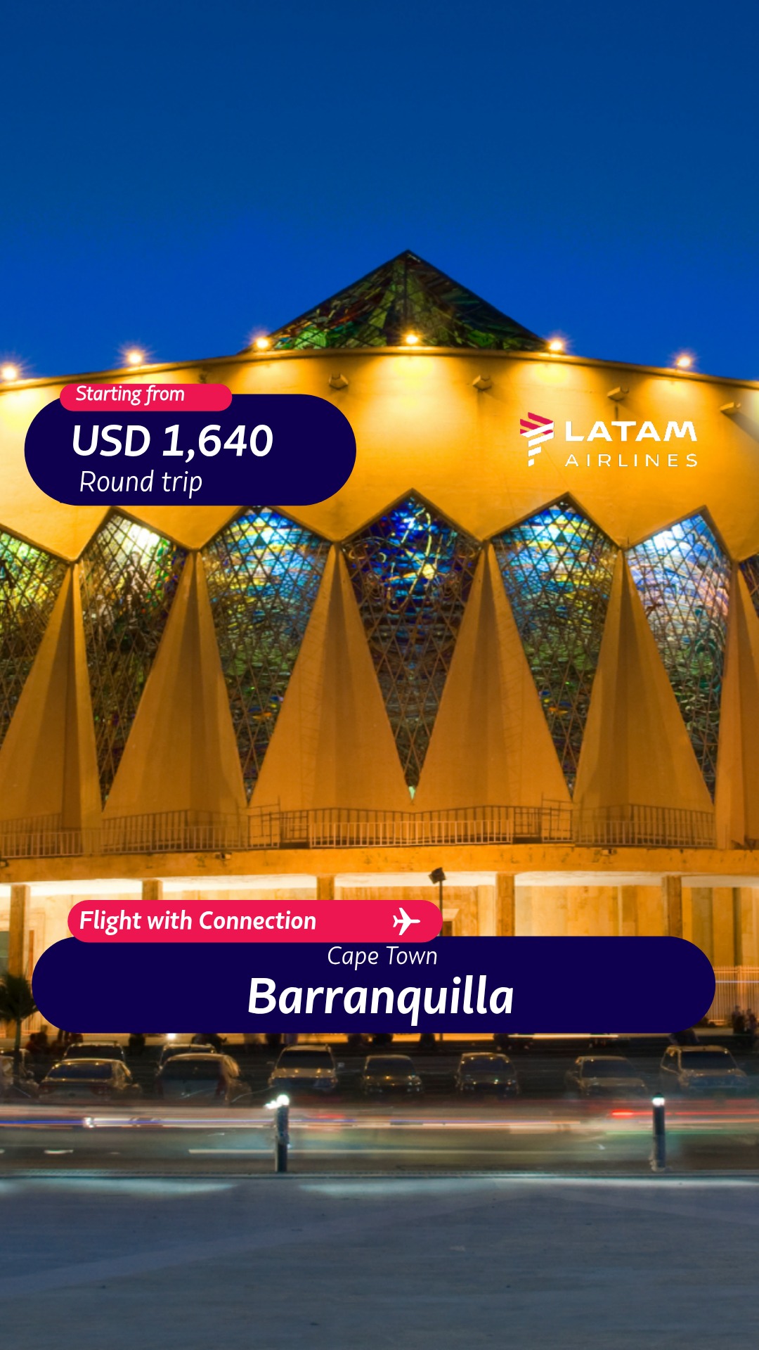 LATAM Airlines Facebook ad from Mar 16, 2026