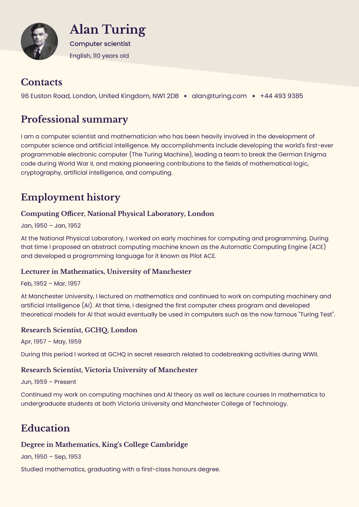 Resume.co Facebook ad