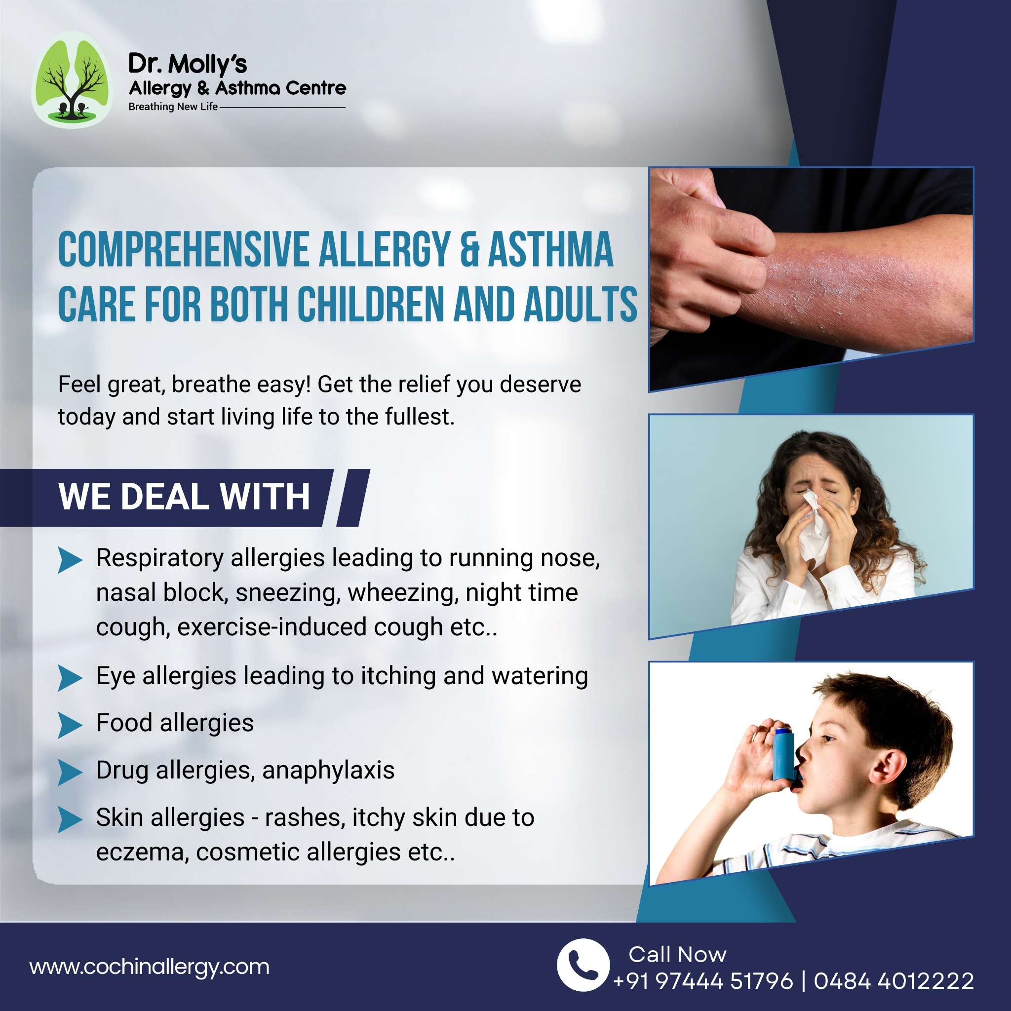 Dr Molly's Allergy And Asthma Centre Facebook ad: Effective solutions for all kinds of allergies in…