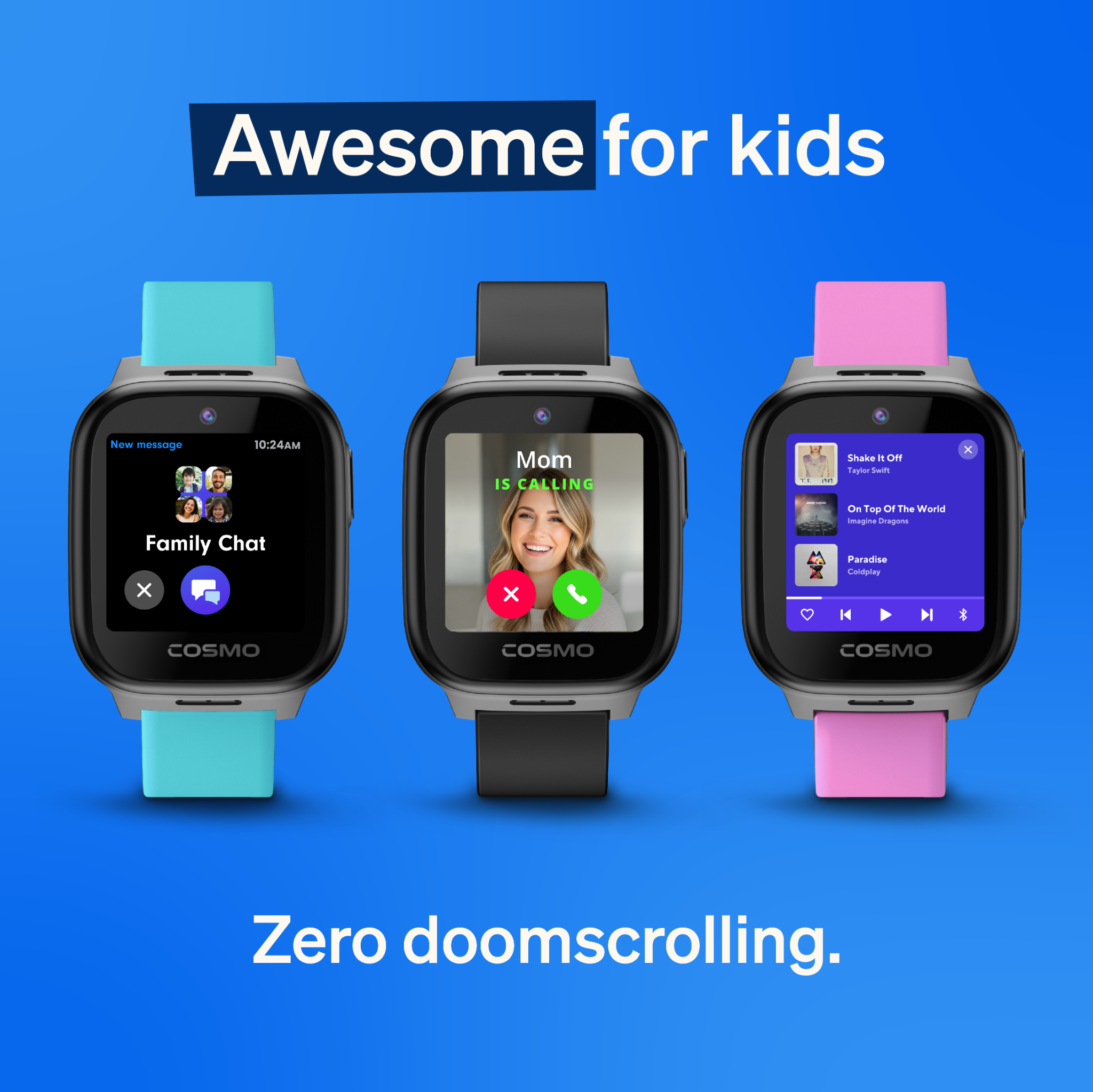 Cosmo Technologies Facebook ad: The Kid-Centric Smartwatch