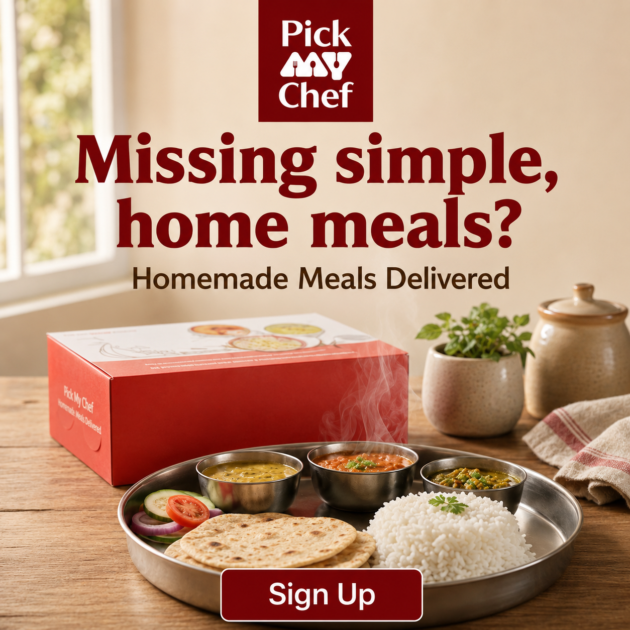 Pick My Chef Facebook ad
