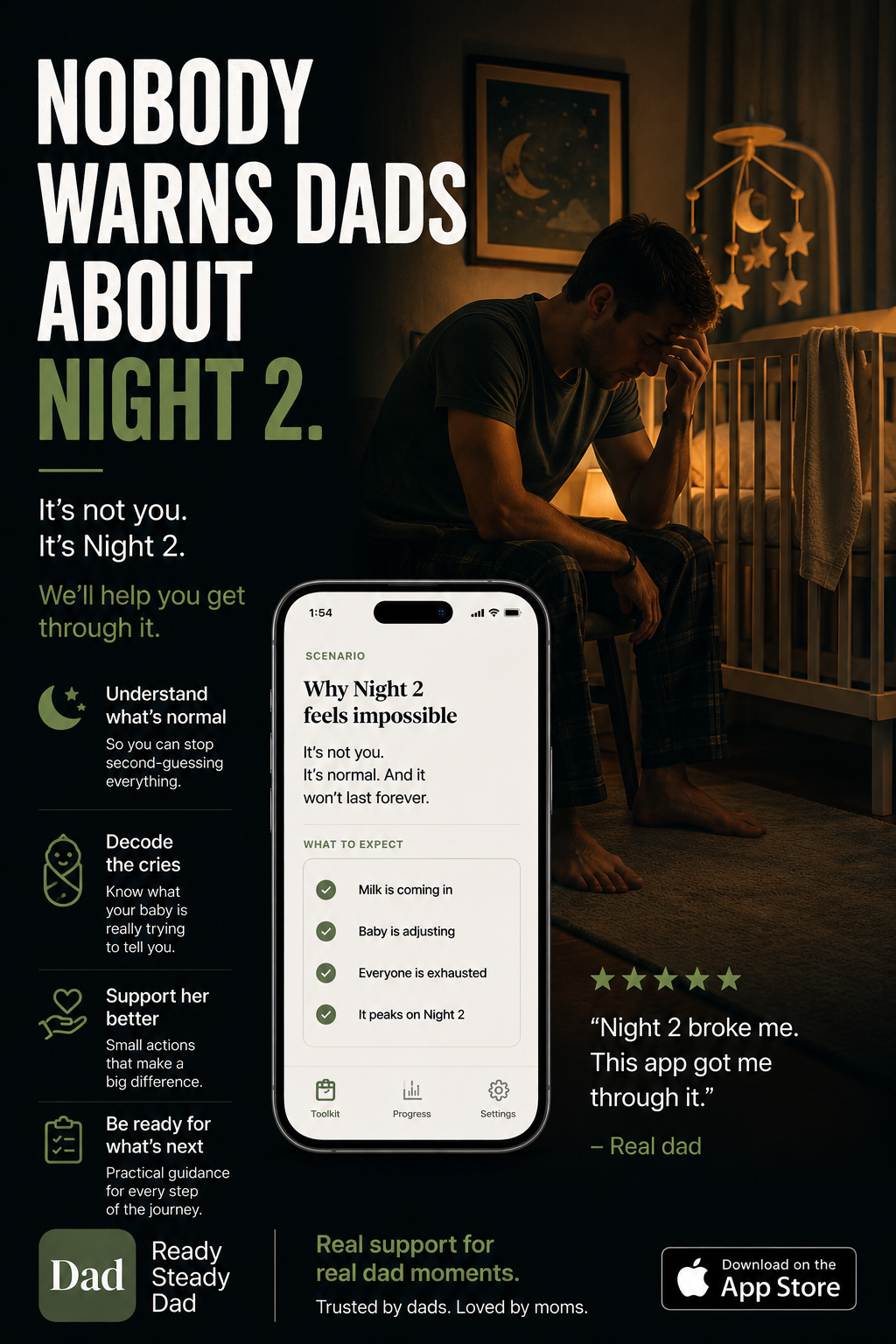 Ready Steady Dad Facebook ad: Nobody Warns Dads About Night 2.