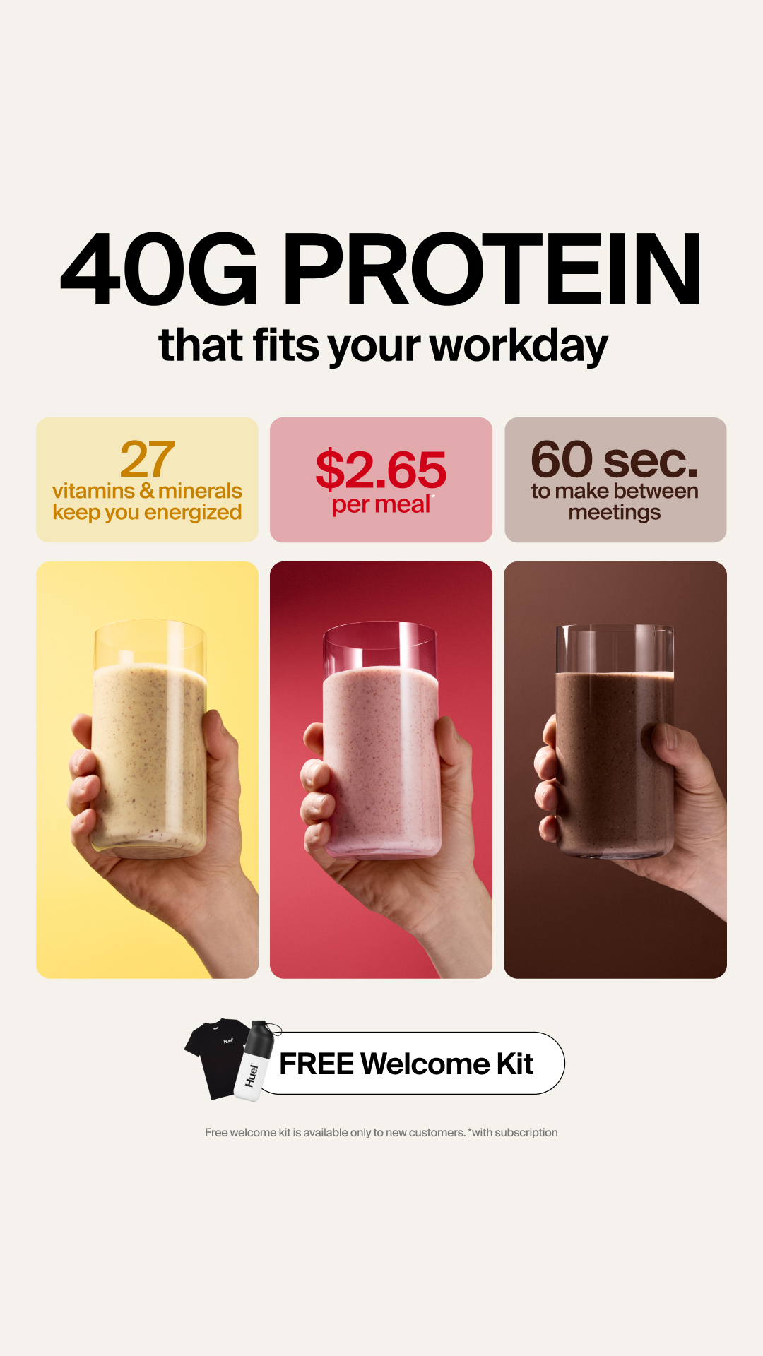 Huel Facebook ad