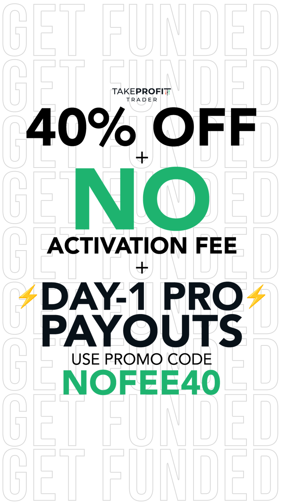 Take Profit Trader Facebook ad: Program Update: 3 Days to Pass!