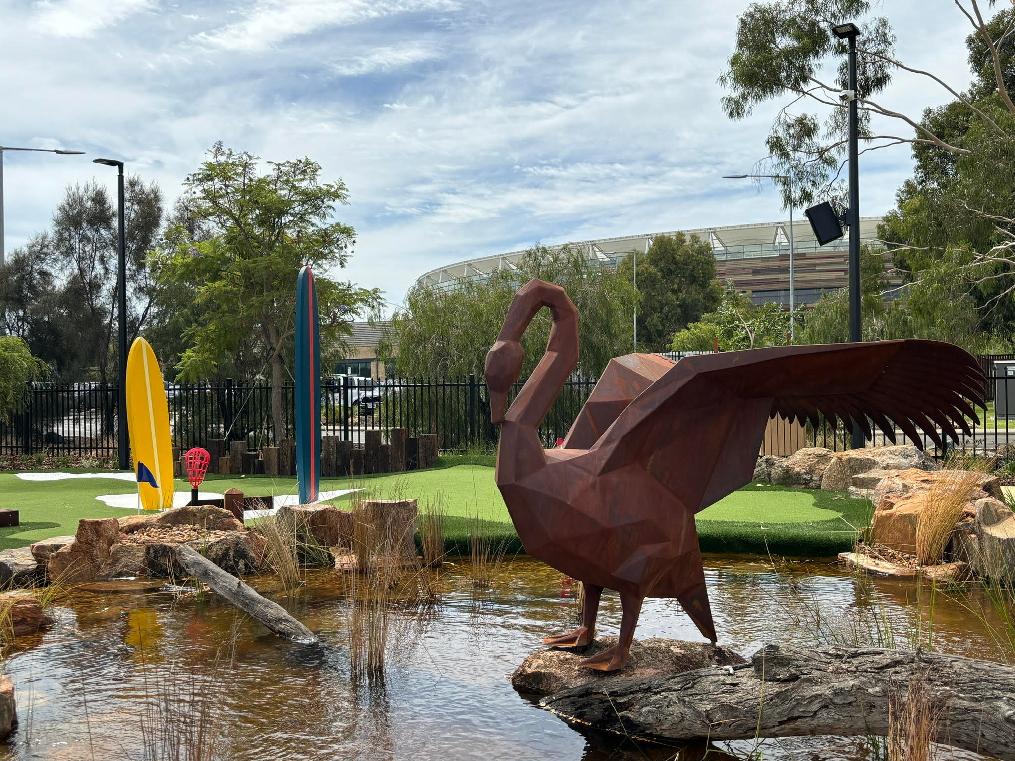 Matagarup Mini Golf, Perth Facebook ad: Say Hello to Perth's New Beautiful Mini Golf Course!
