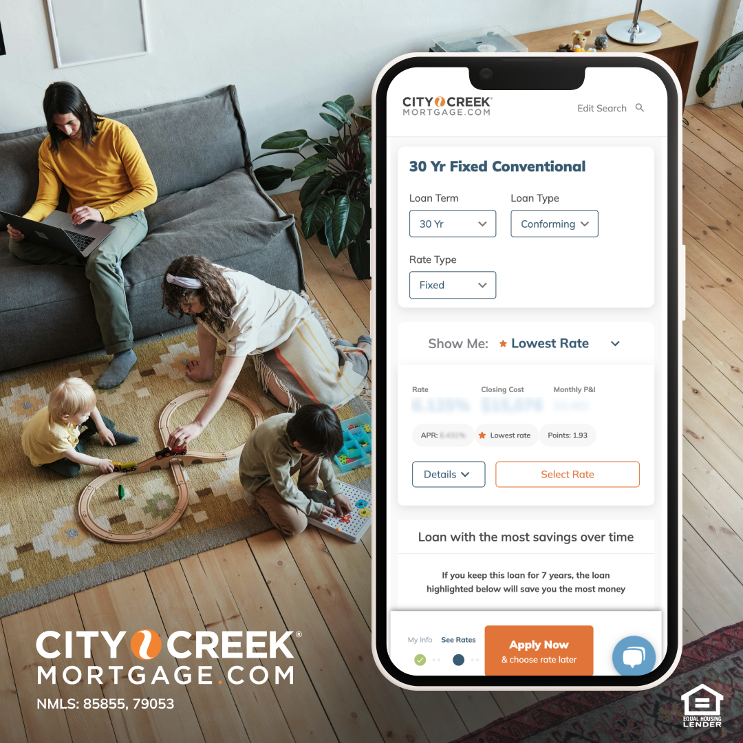 City Creek Mortgage Facebook ad: Find Your Best Mortgage Rate
