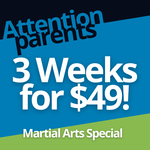 Impact Martial Arts Black Belt Academy Facebook ad: 3-Weeks for only $49!