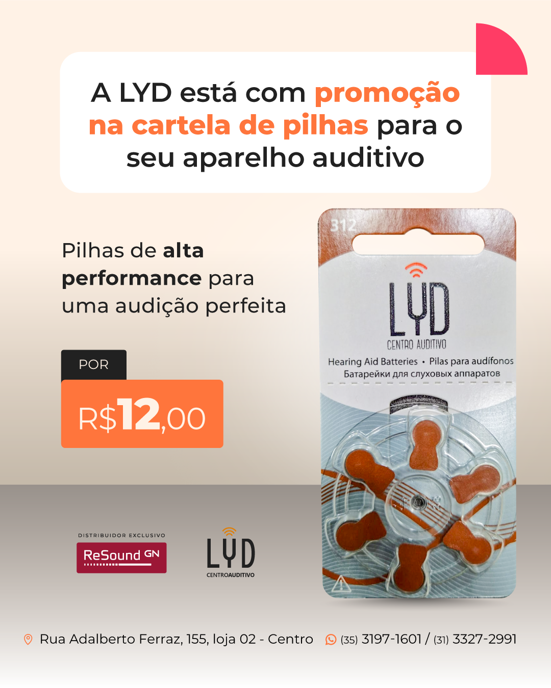 Lyd Centro Auditivo Facebook ad from Mar 16, 2026