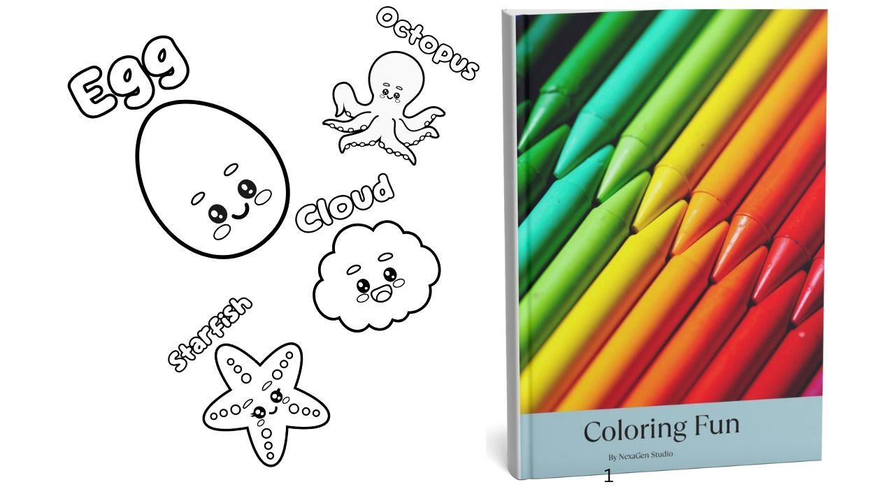 Nexagen Marketing Facebook ad: Introducing our brand new Coloring Pages For Toddlers…