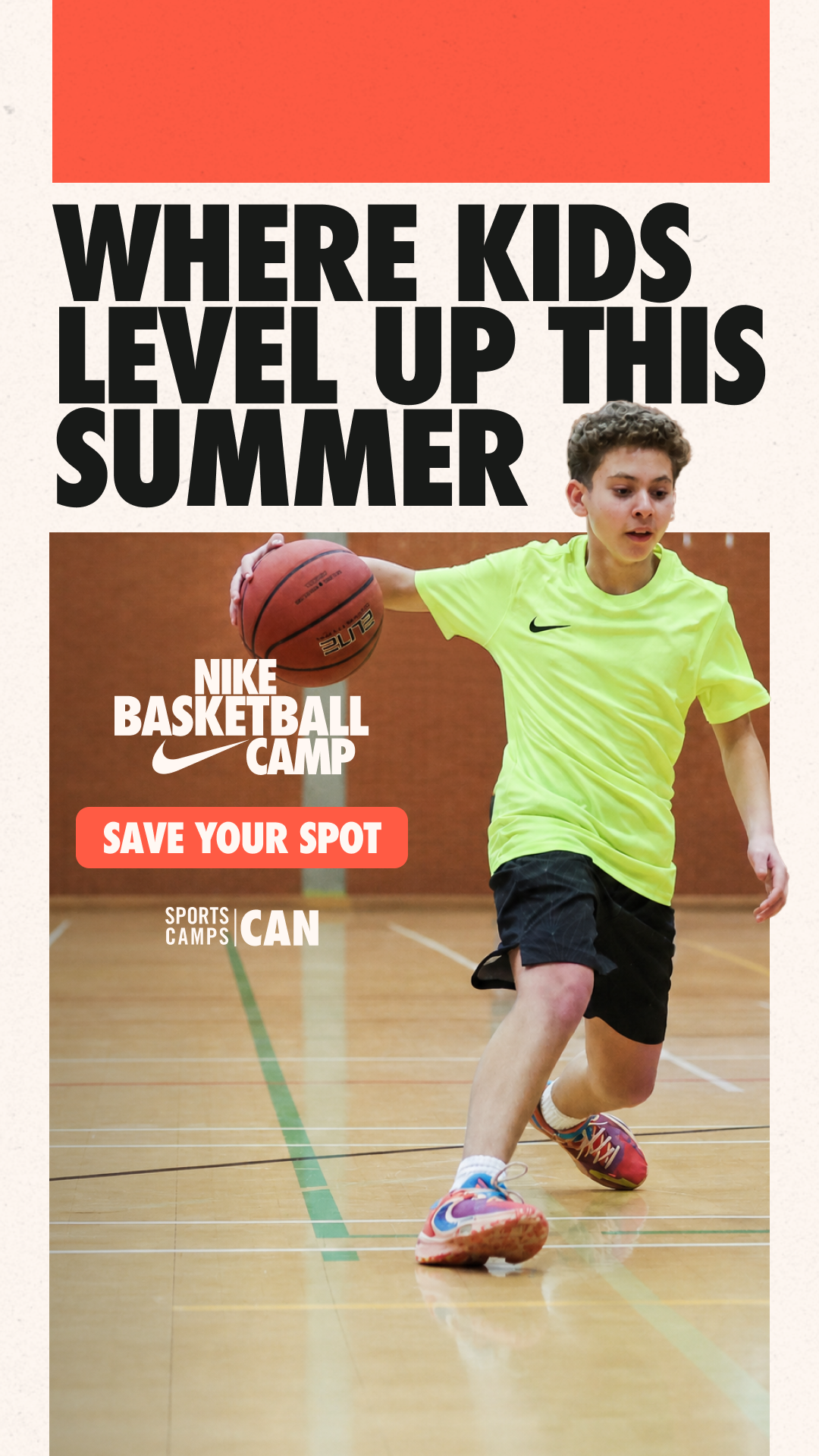 Nike Sports Camps Canada Facebook ad