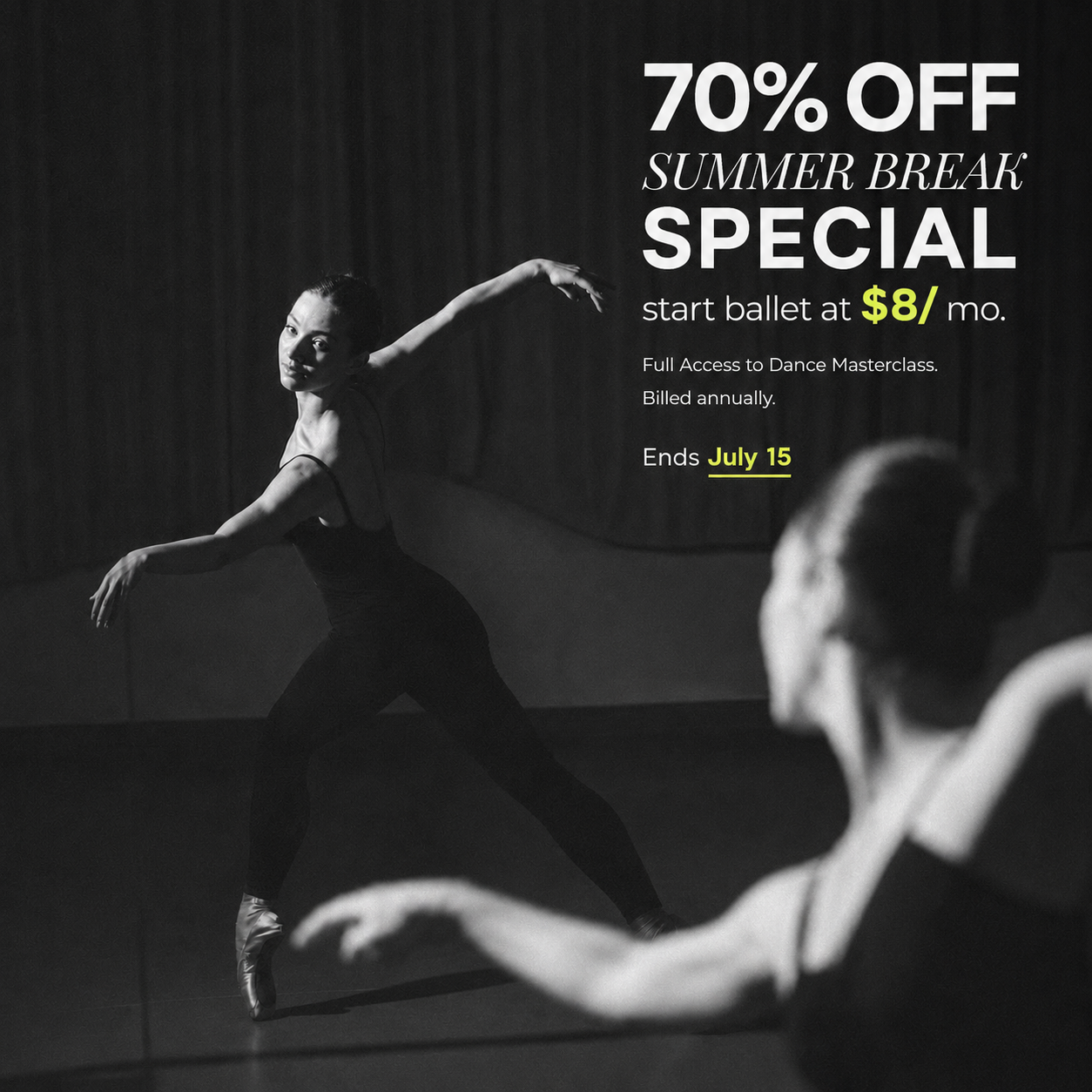 Dance Masterclass Facebook ad