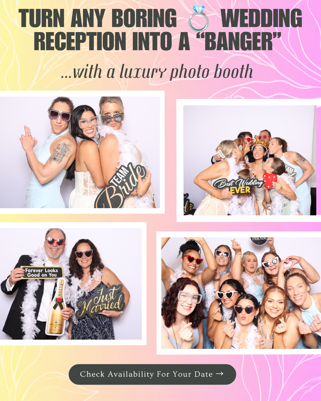 Peek A Booth ATL Facebook ad: Premium Wedding Photo Booth