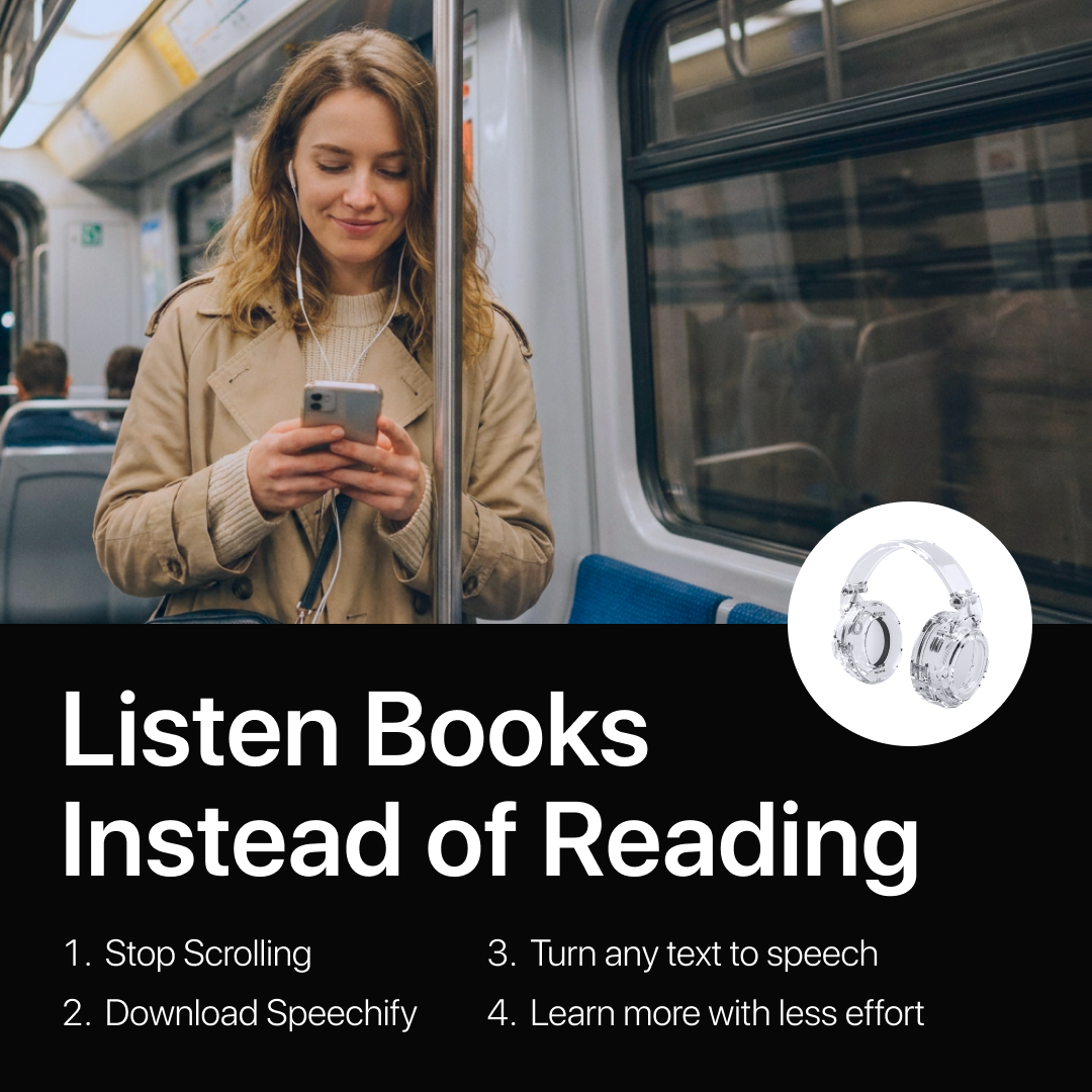 Speechify Facebook ad