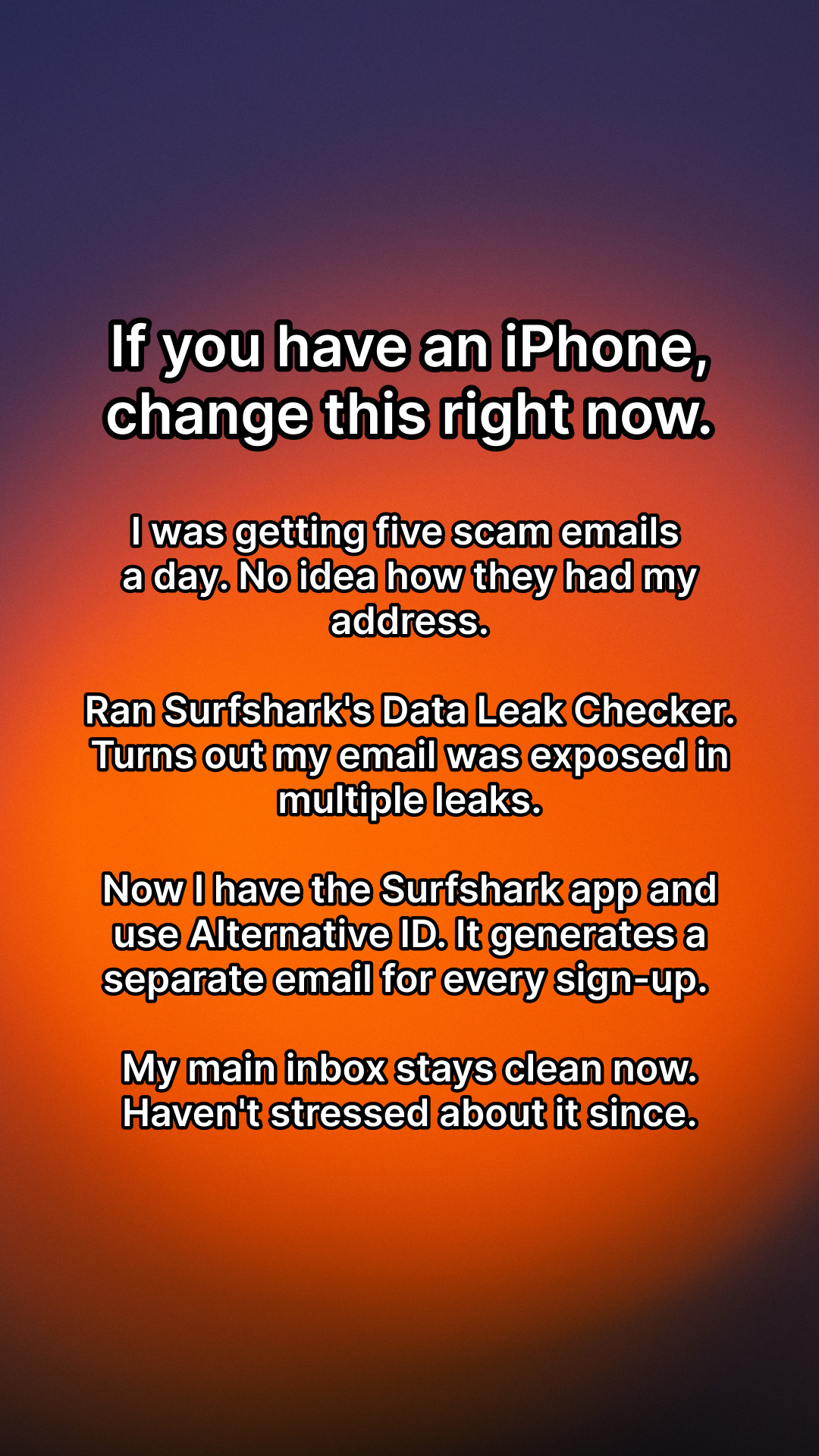Surfshark Facebook ad