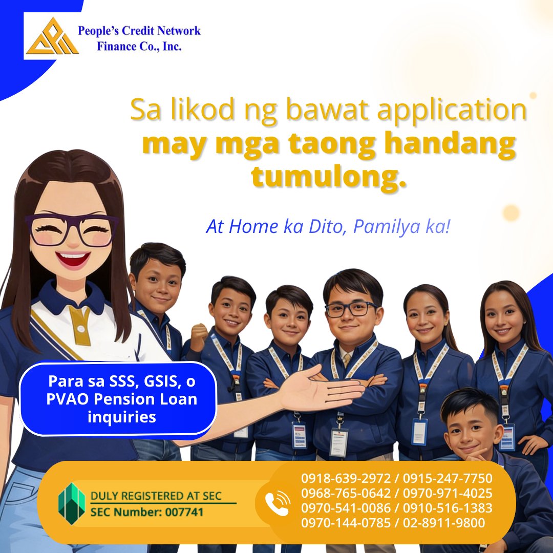 People's Credit Network Finance Co., Inc. Facebook ad: Sa PCNI, may team na makikinig, magpapaliwanag, at…