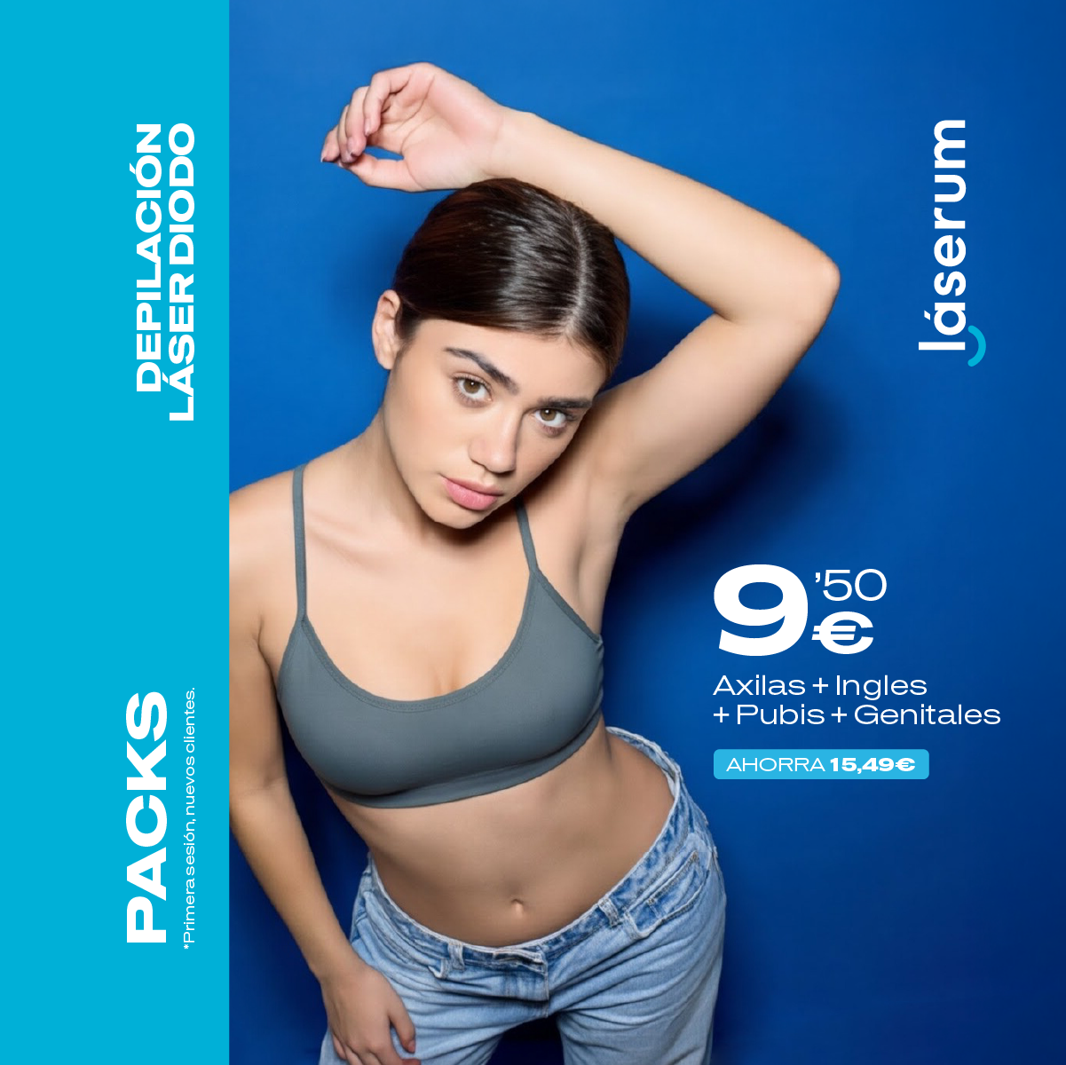Láserum Facebook ad: Depilación láser desde 3€