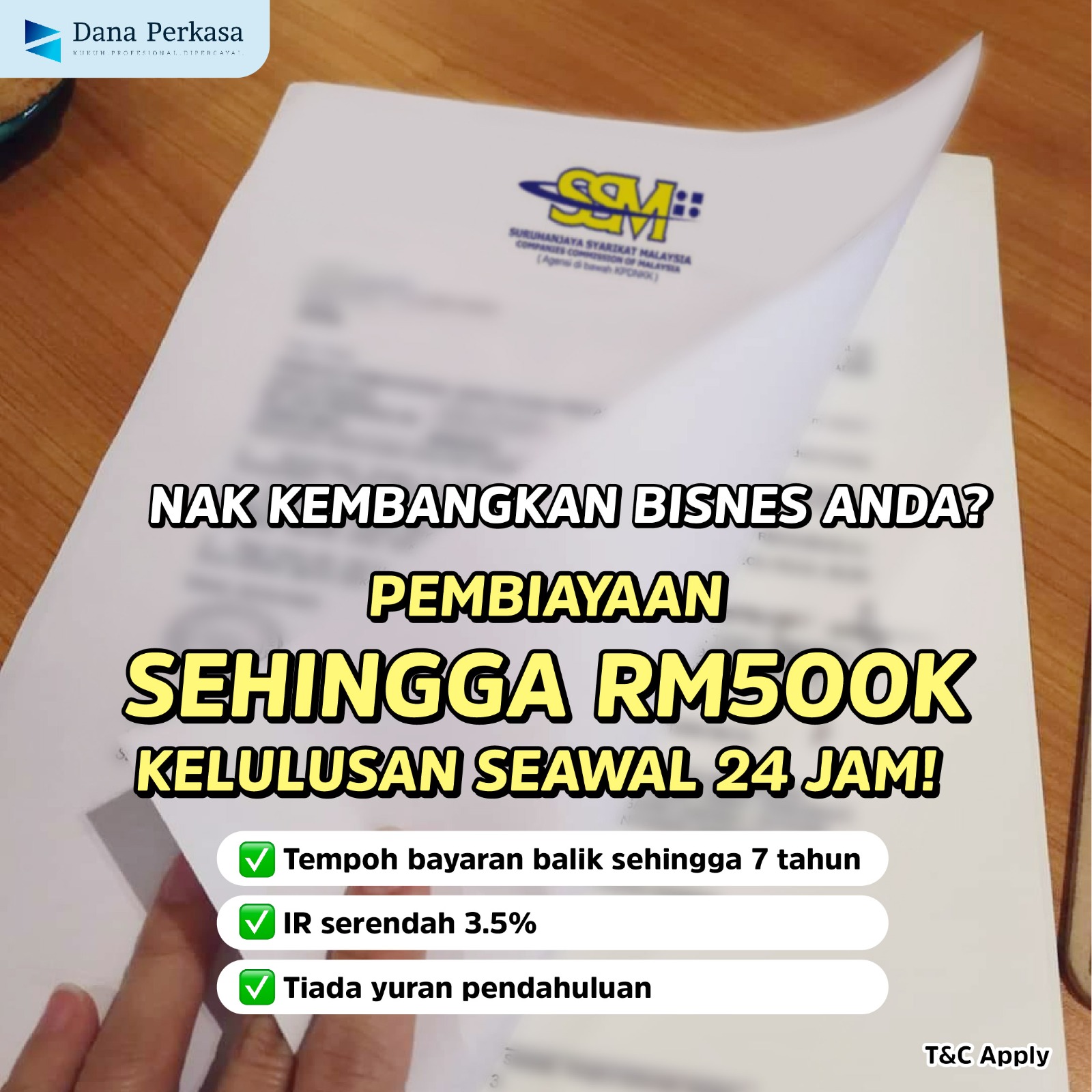 Dana Perkasa Facebook ad: Lulus seawal 24 jam