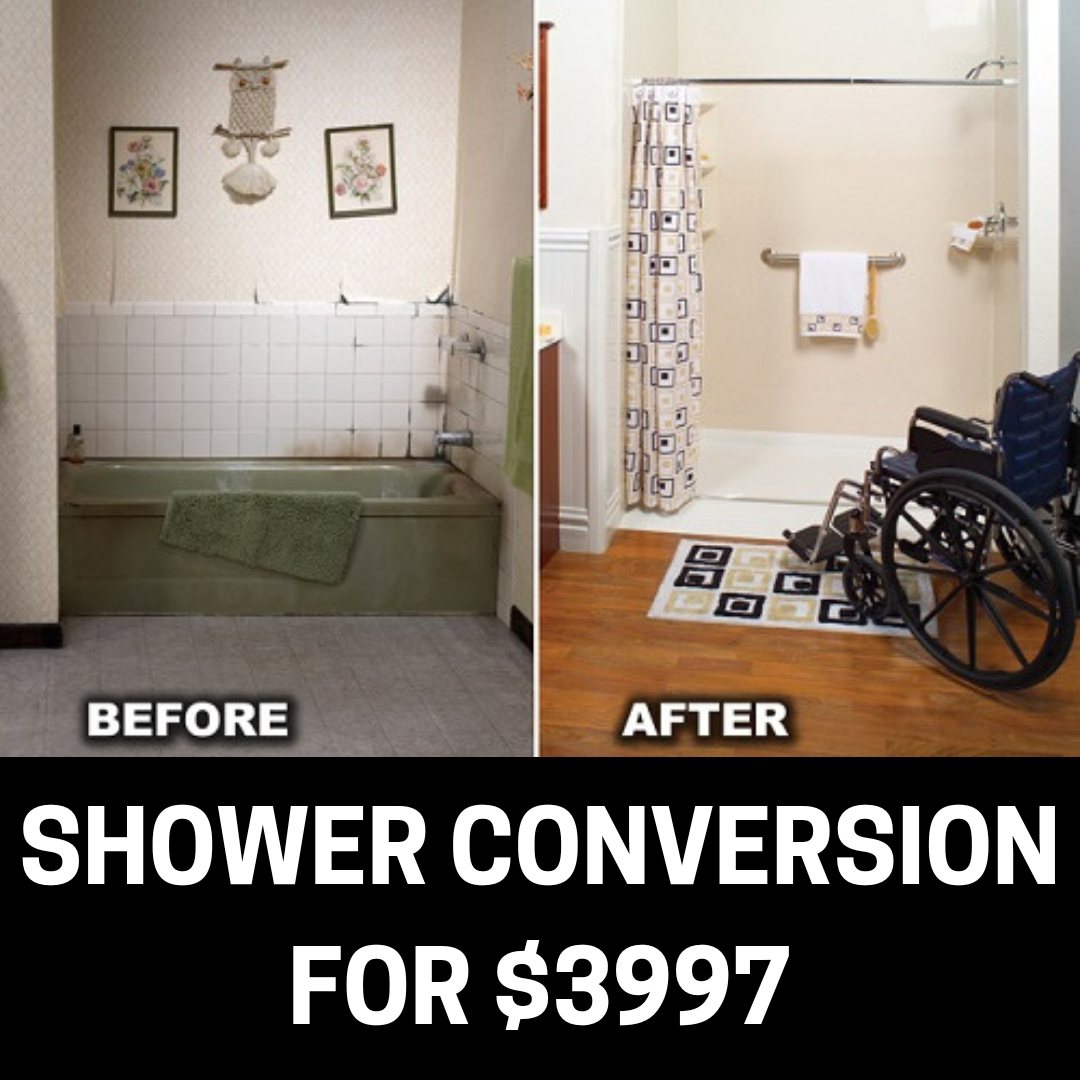 Home Deal Savings Facebook ad: Get Your Bathtub Converted To a Shower For $3997! SENIOR…