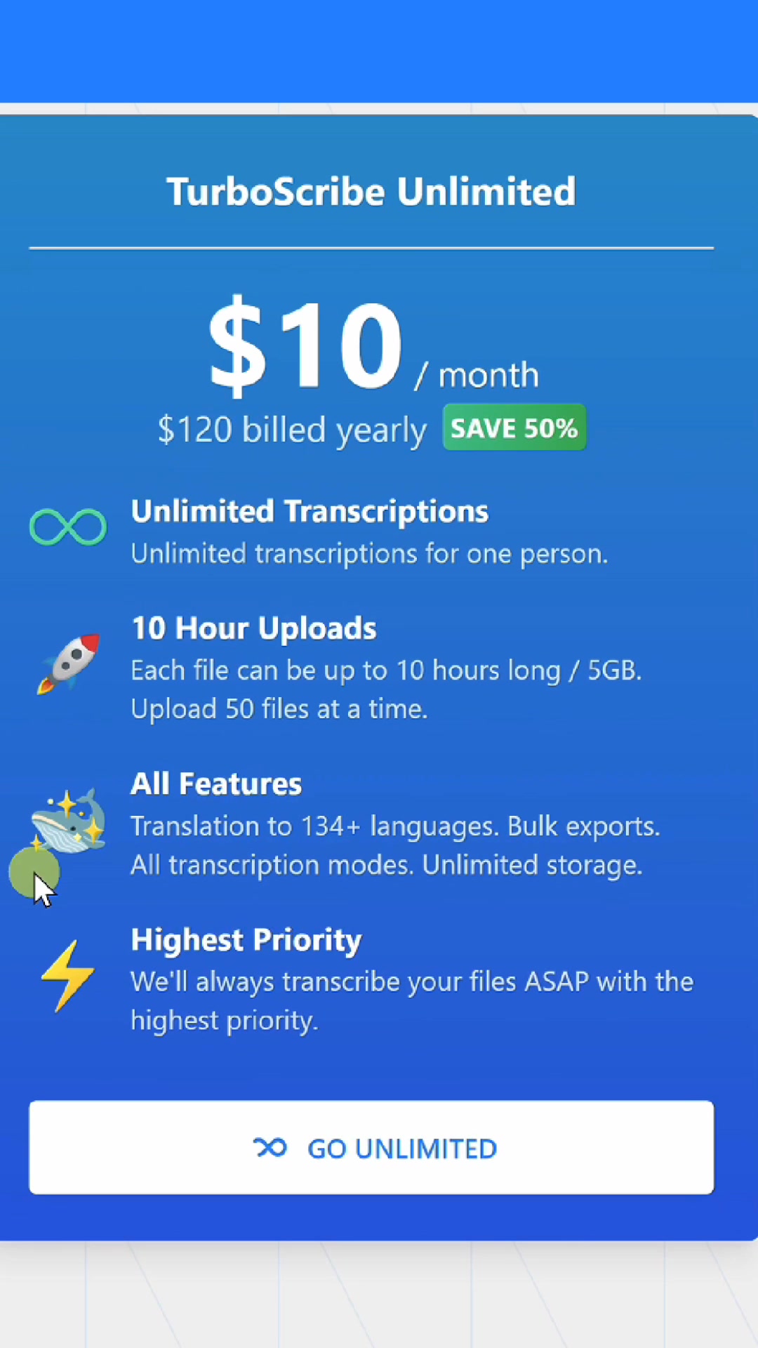 TurboScribe Facebook ad: Transcribe Audio and Video to Text