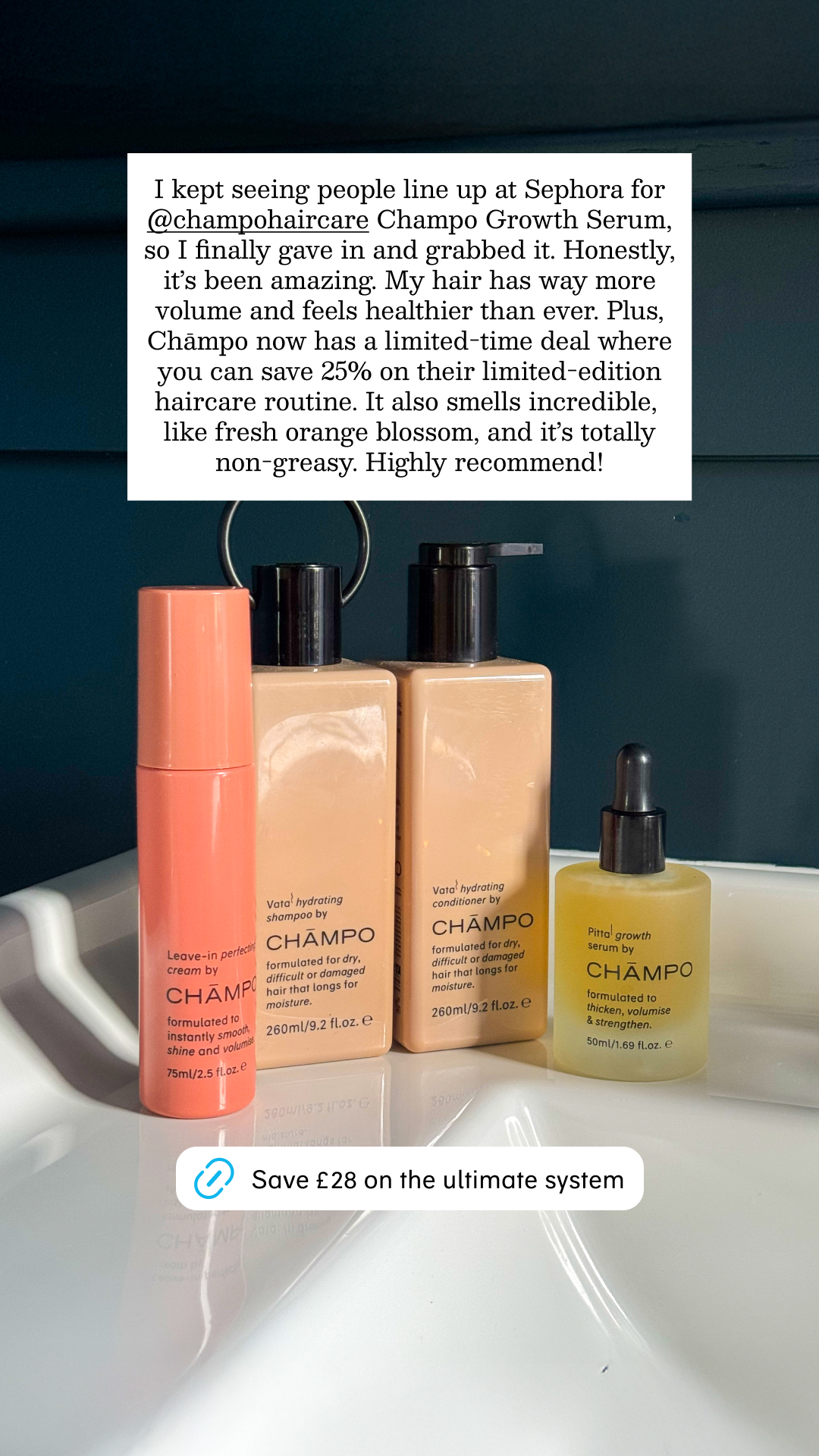 Chāmpo Haircare Facebook ad