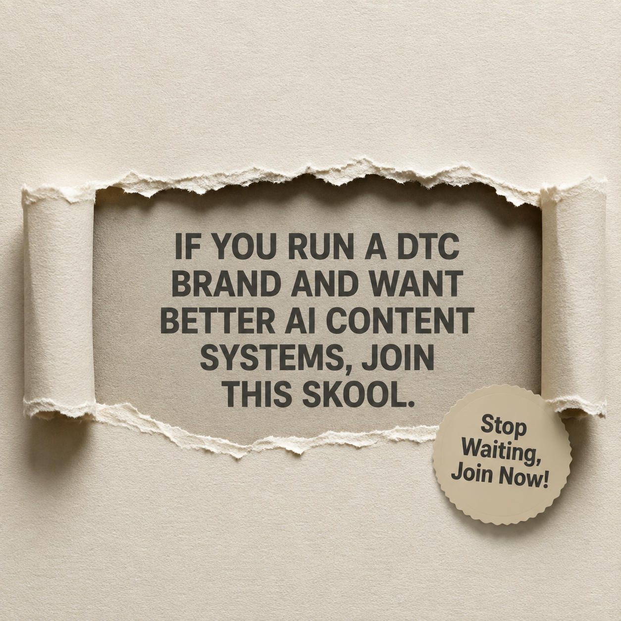 Skool Facebook ad