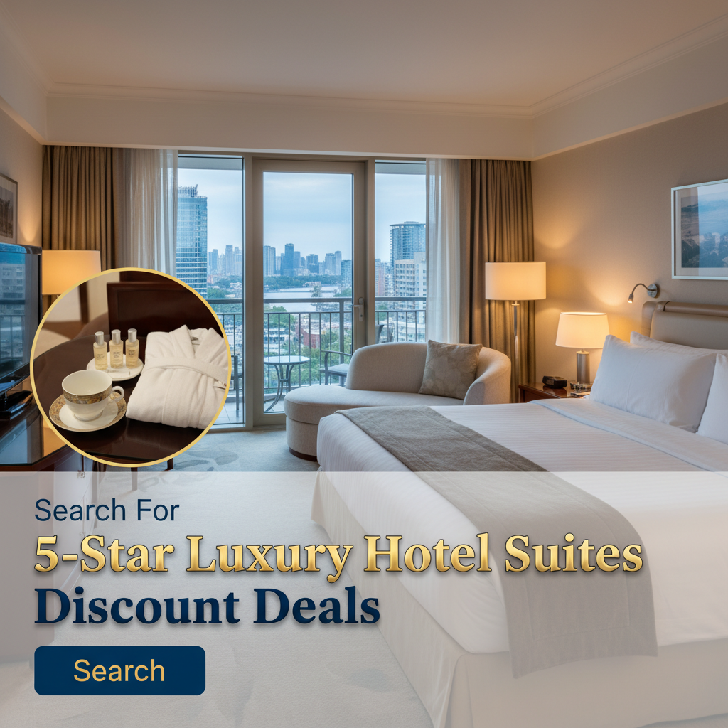 Budget Boss Network Facebook ad: Search for 5-Star Luxury Hotel Suites Discount Deals