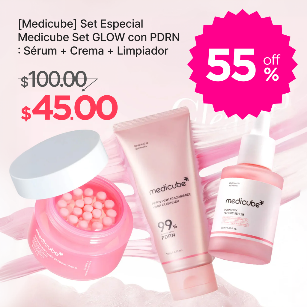 Hola Stylekorean Facebook ad: Medicube Glow con PDRN Set 55% OFF