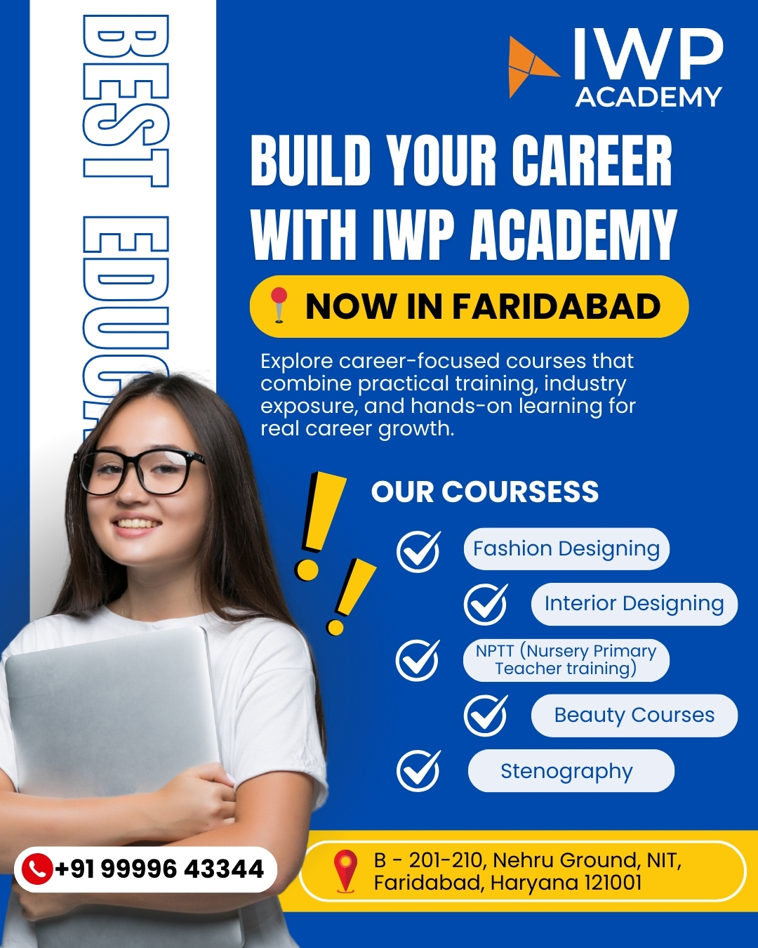 Iwp Academy Facebook ad: Admissions Open at IWP Academy Faridabad