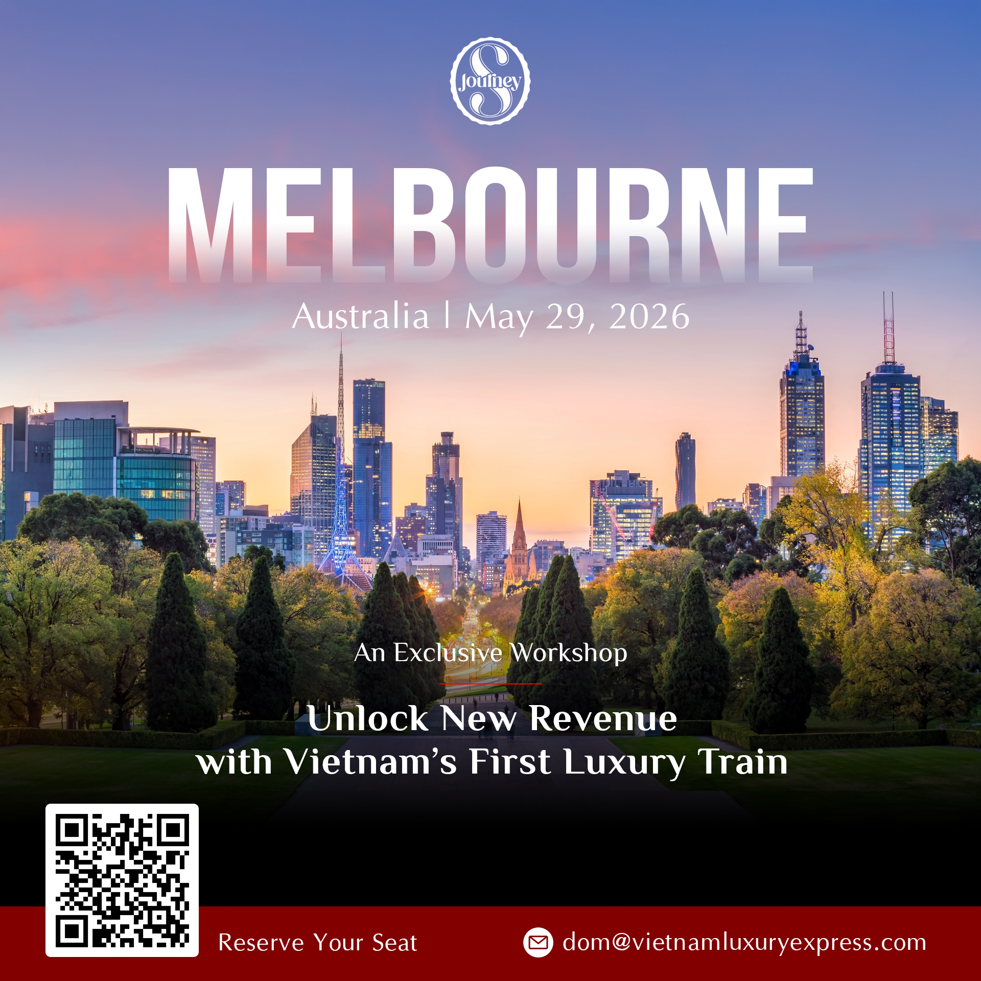 SJourney - Vietnam Luxury Train Facebook ad: Reserve your seat now