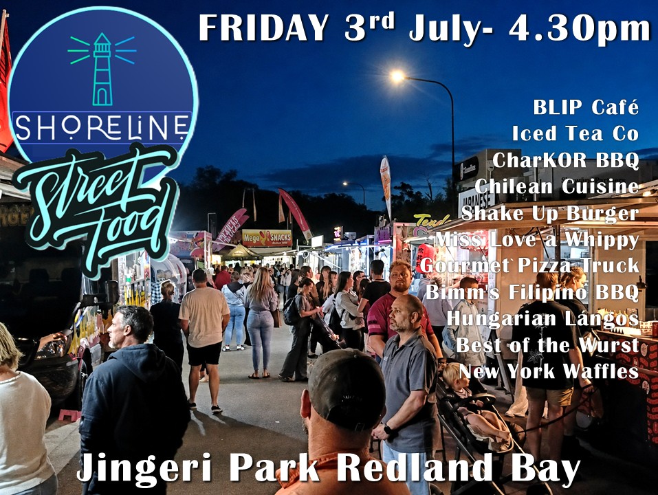 Shoreline Markets Facebook ad: Sunset vibes, street food & family fun at…