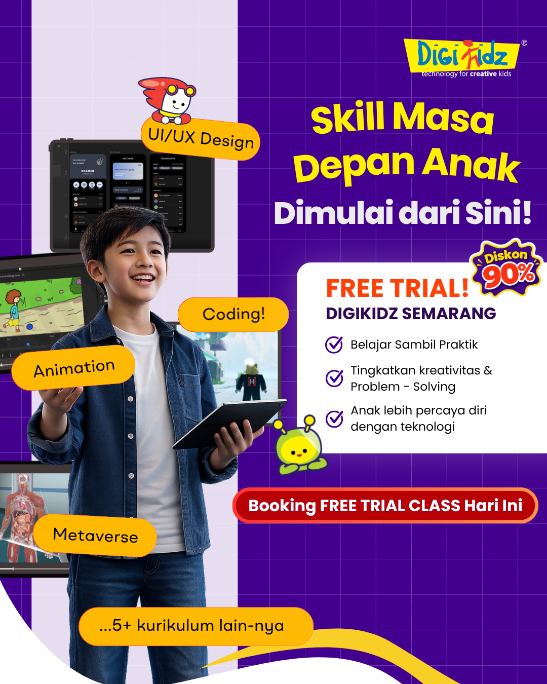 Digikidz Citragrand Semarang Facebook ad: PROMO 90%