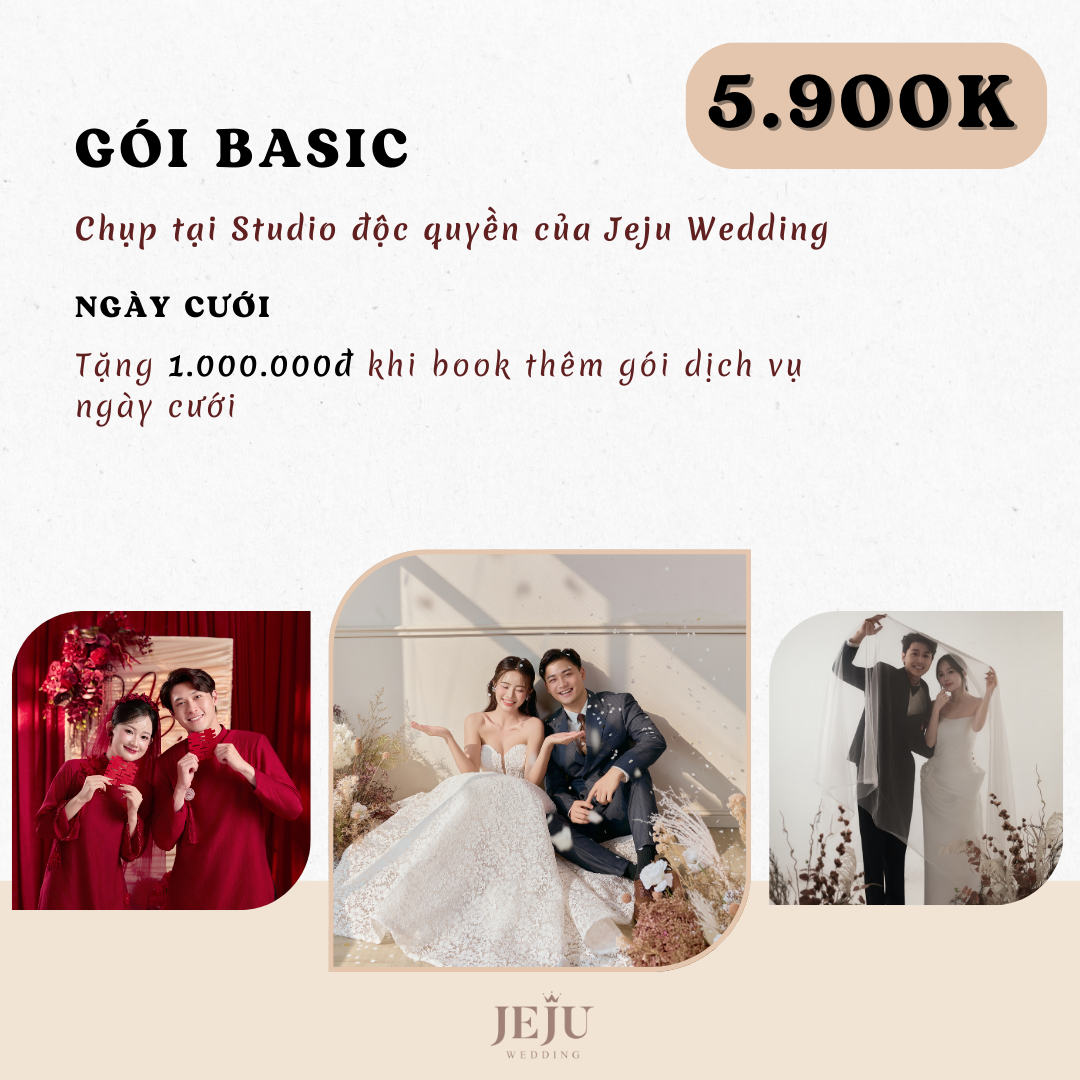 JEJU Wedding Facebook ad: TRỌN VẸN NGÀY VUI CÙNG COMBO ẢNH CƯỚI…