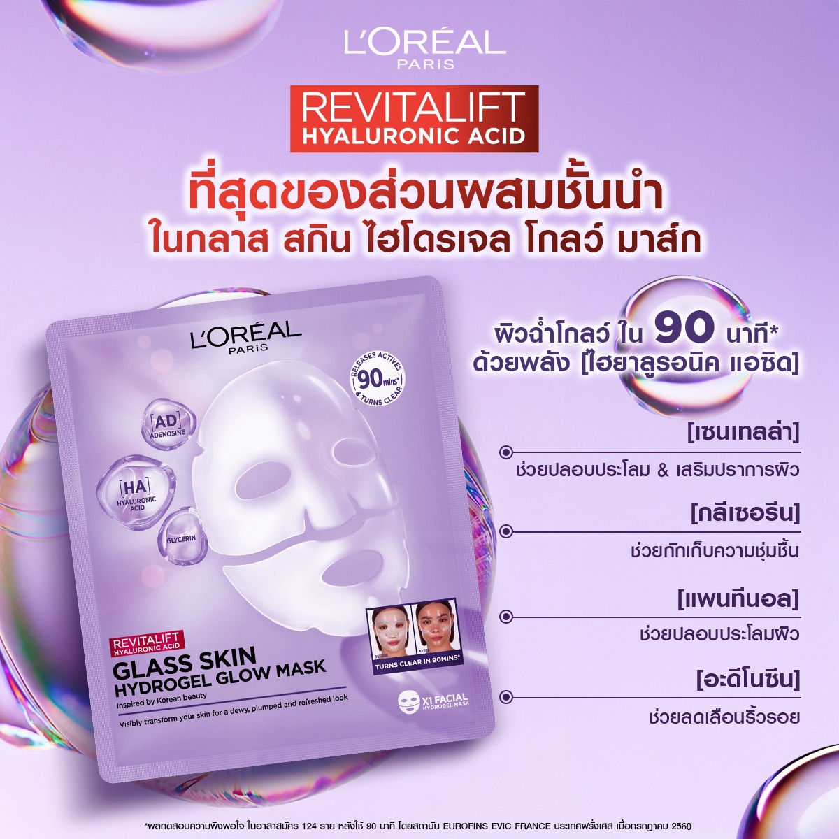 L'Oréal Paris Facebook ad: ลอรีอัล ปารีส L’Oréal Paris Revitalift Glass Skin Hydrogel…