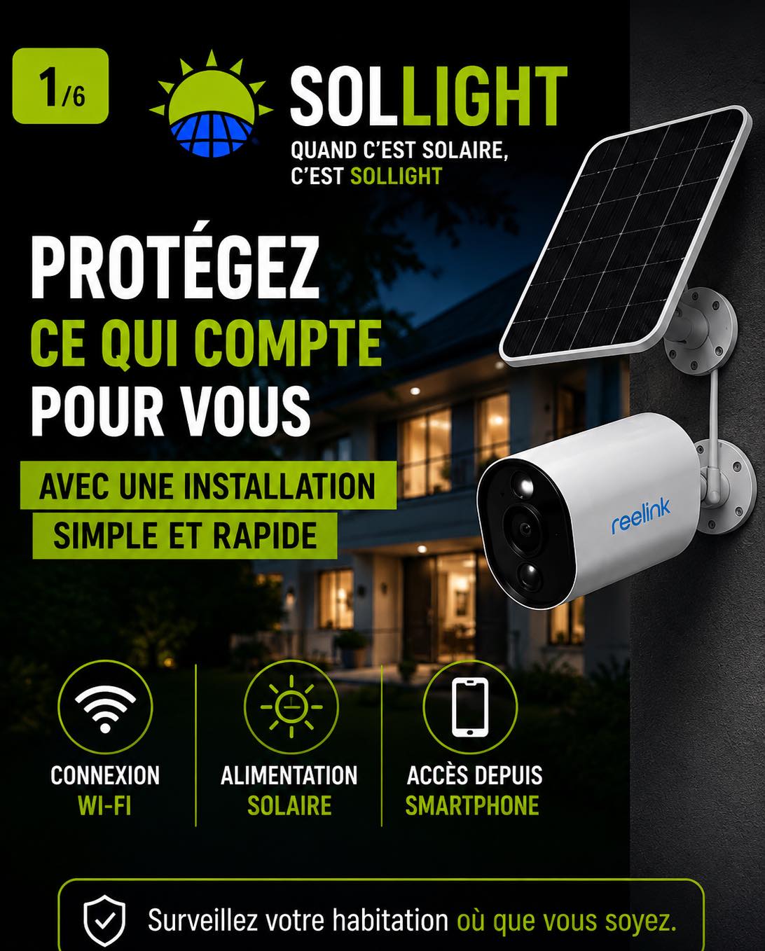 Sollight Nouvelle-Caledonie Facebook ad: Qui veille sur votre habitation pendant votre absence?