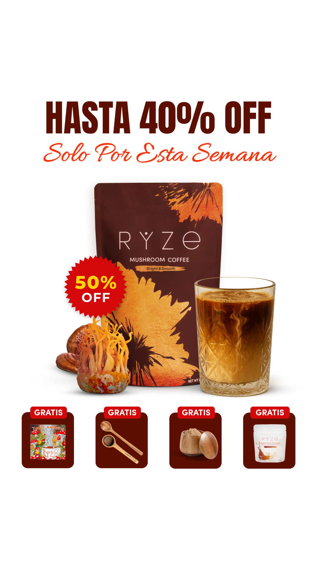 RYZE Superfoods Facebook ad