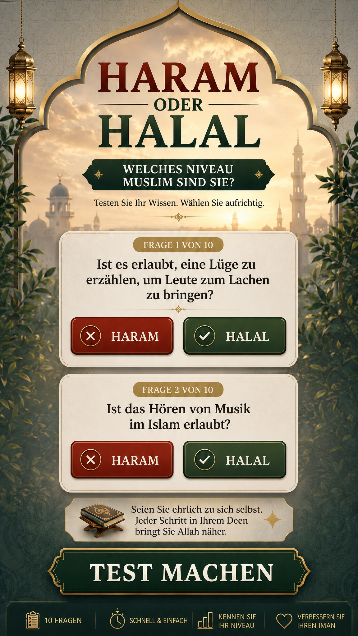 AyahPath Facebook ad: Finde Seelenfrieden mit AyahPath