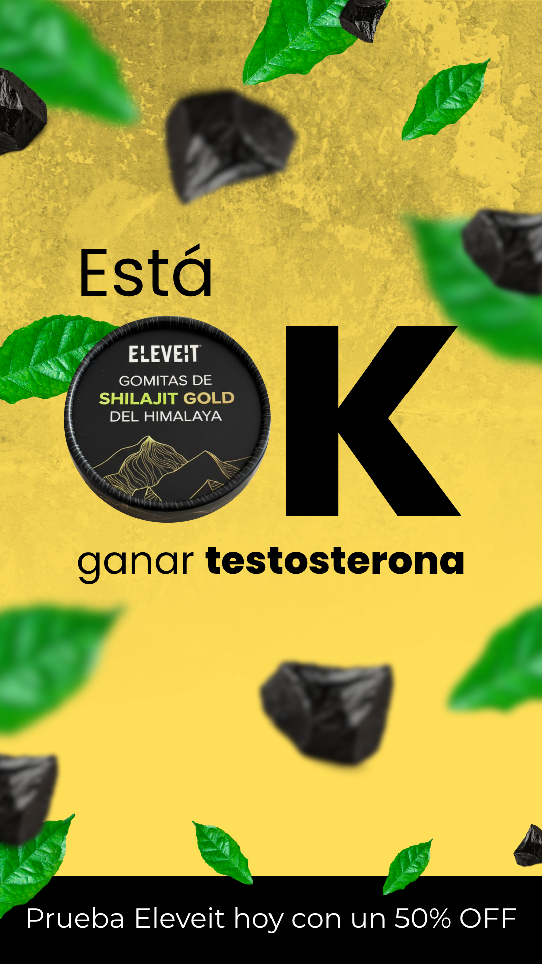 Eleveit MX Facebook ad: Energía masculina hecha gomita