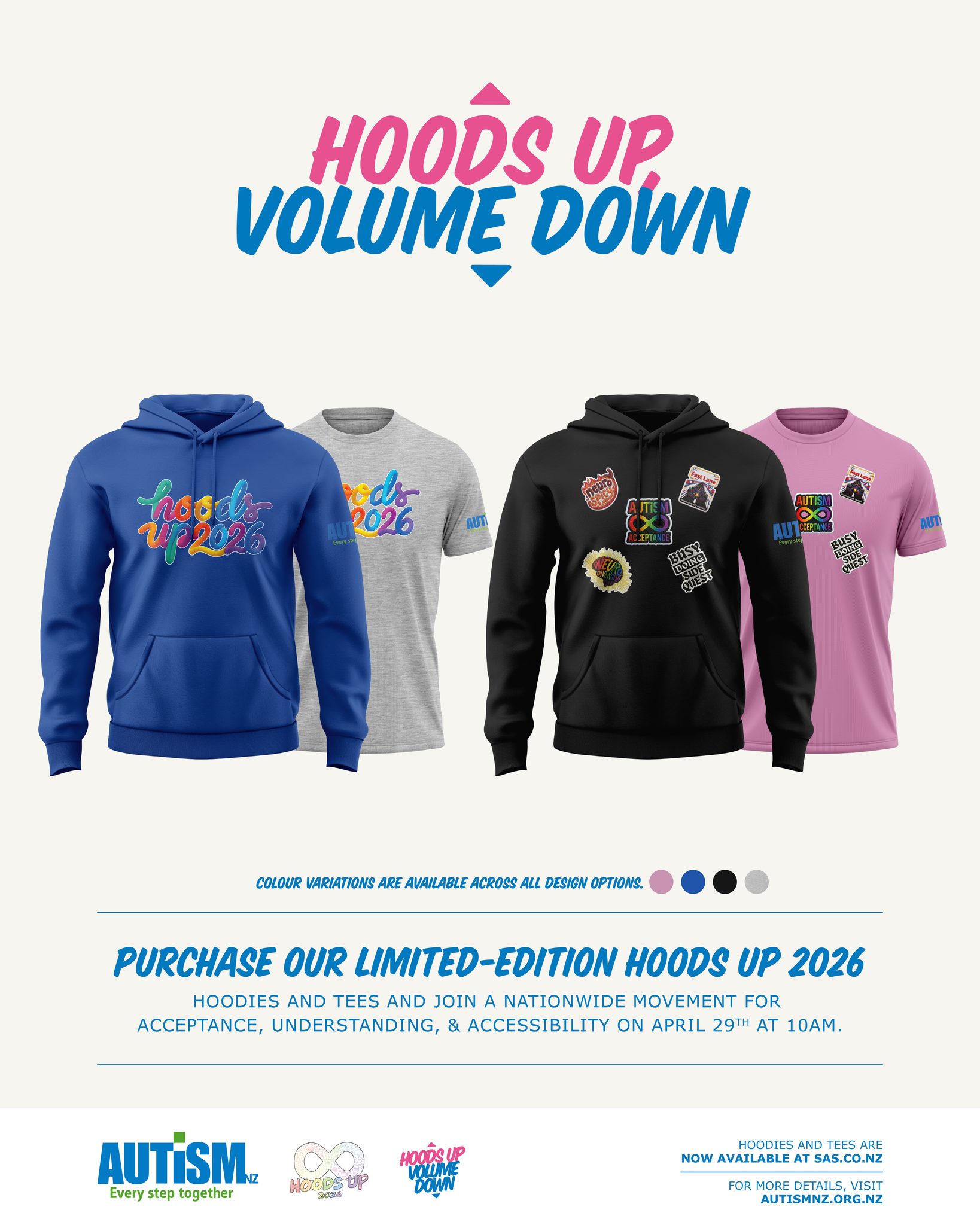 Autism New Zealand Facebook ad: Hoodie and t-shirt sales are now live!