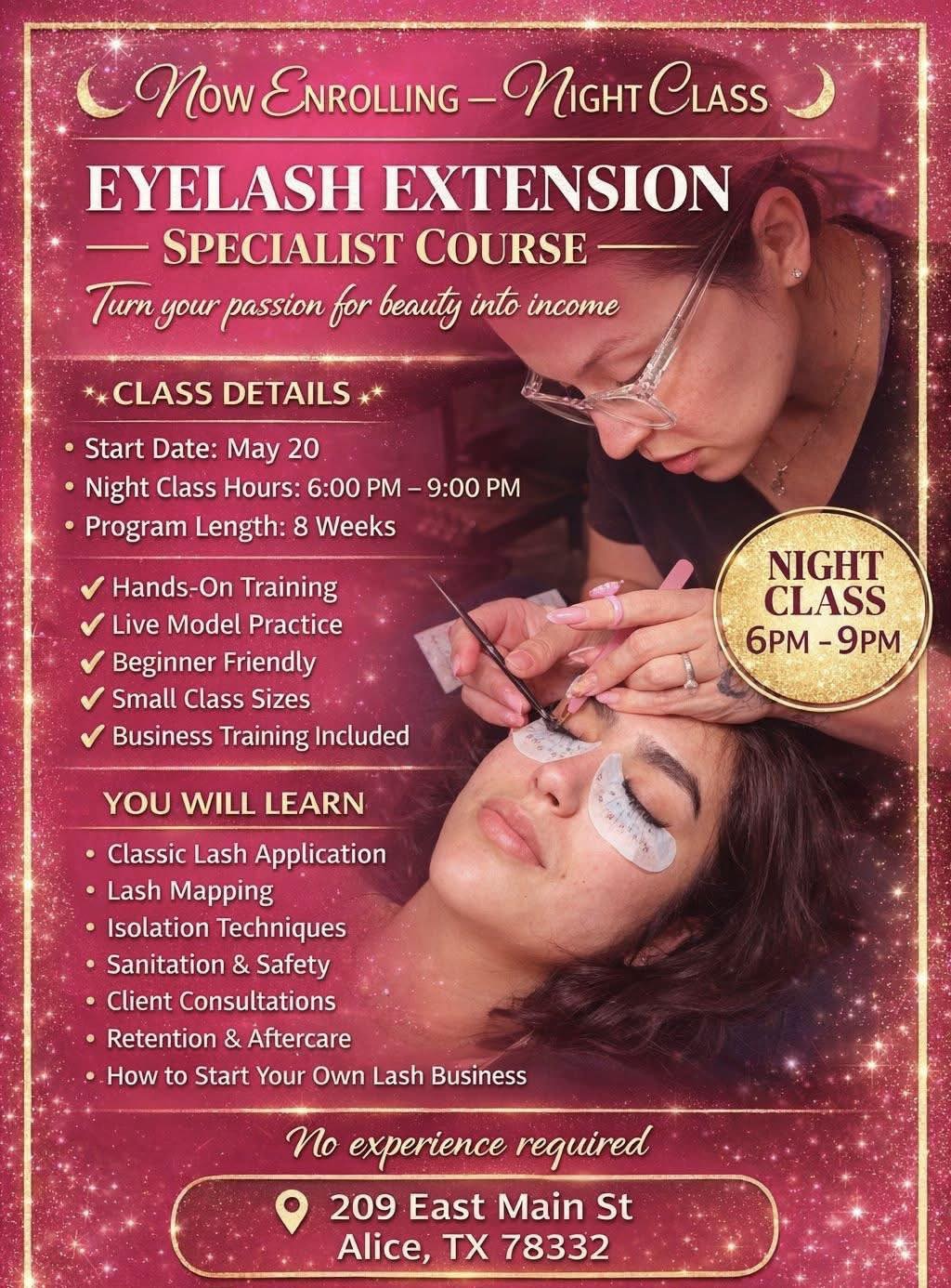 Bianca Gonzalez- The Lash Room Academy Facebook ad: LAST CHANCE TO ENROLL