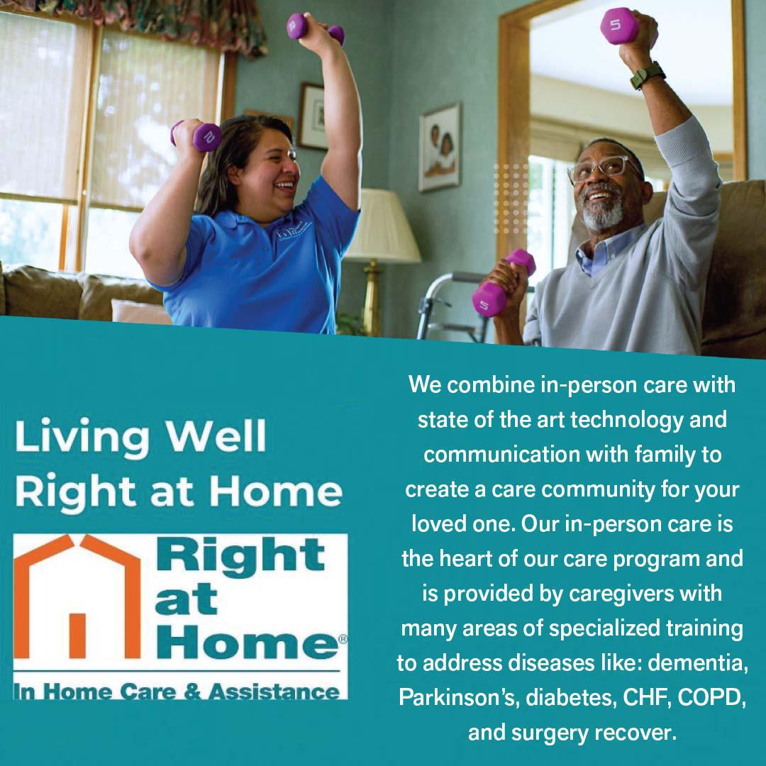 Right at Home Woodstock, GA Facebook ad: Living Well Right at Home