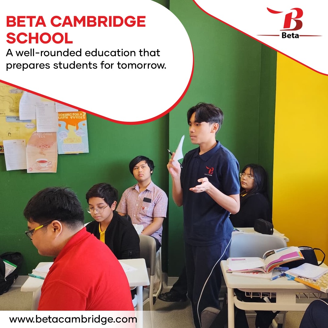 Beta Cambridge School Facebook ad: Play. Create. Dive In.