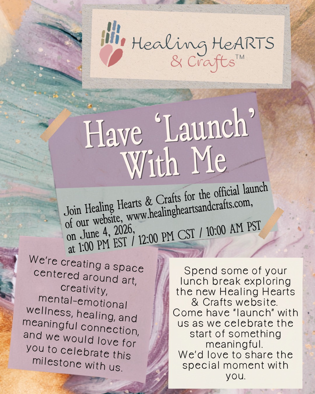 Healing Hearts & Crafts Facebook ad: For quite some time, I’ve been quietly creating…