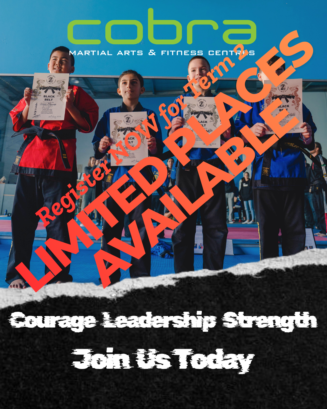 Cobra Martial Arts Morley Facebook ad: Kickstart YOUR Semester 2