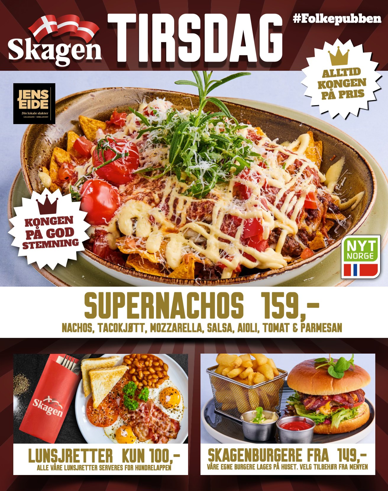Skagen Pub Facebook ad: God tirsdag fra Skagen Pub Kristiansand Det hadde…