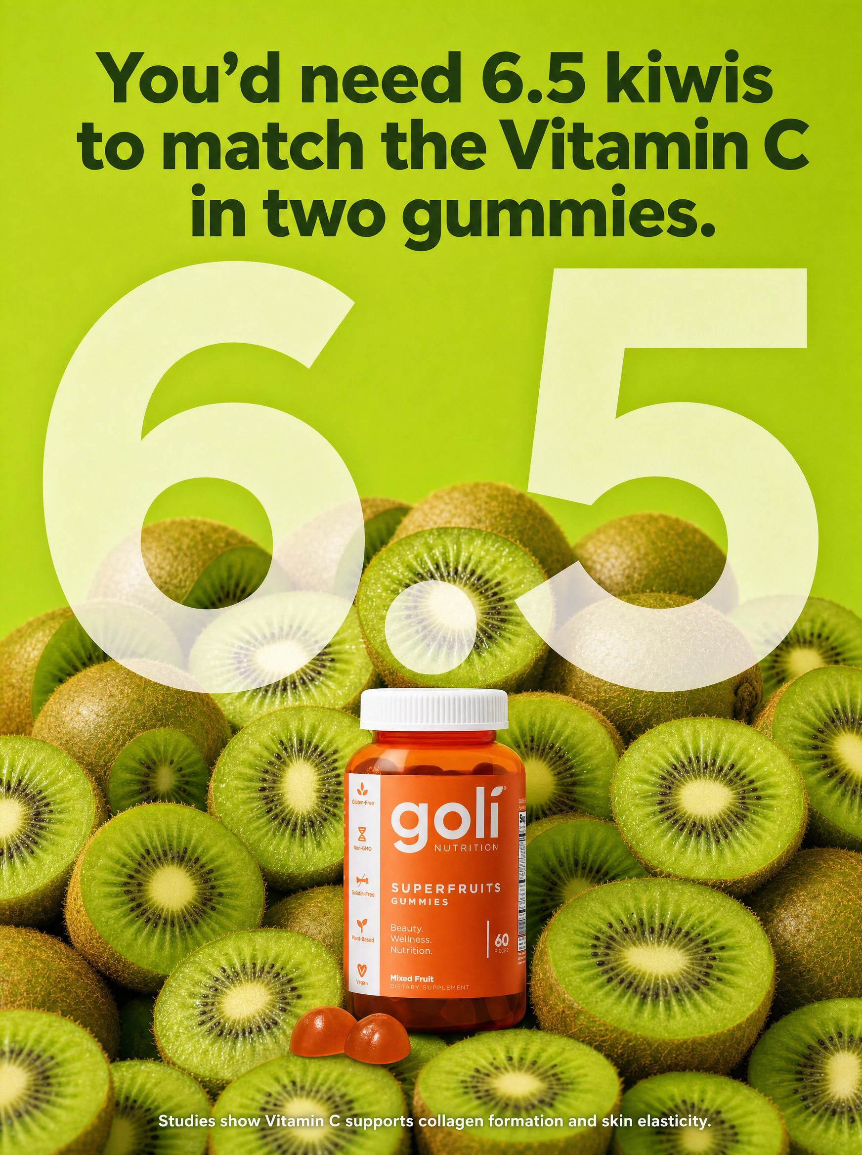 Goli Facebook ad: $50 of Fruit, or Two Gummies?